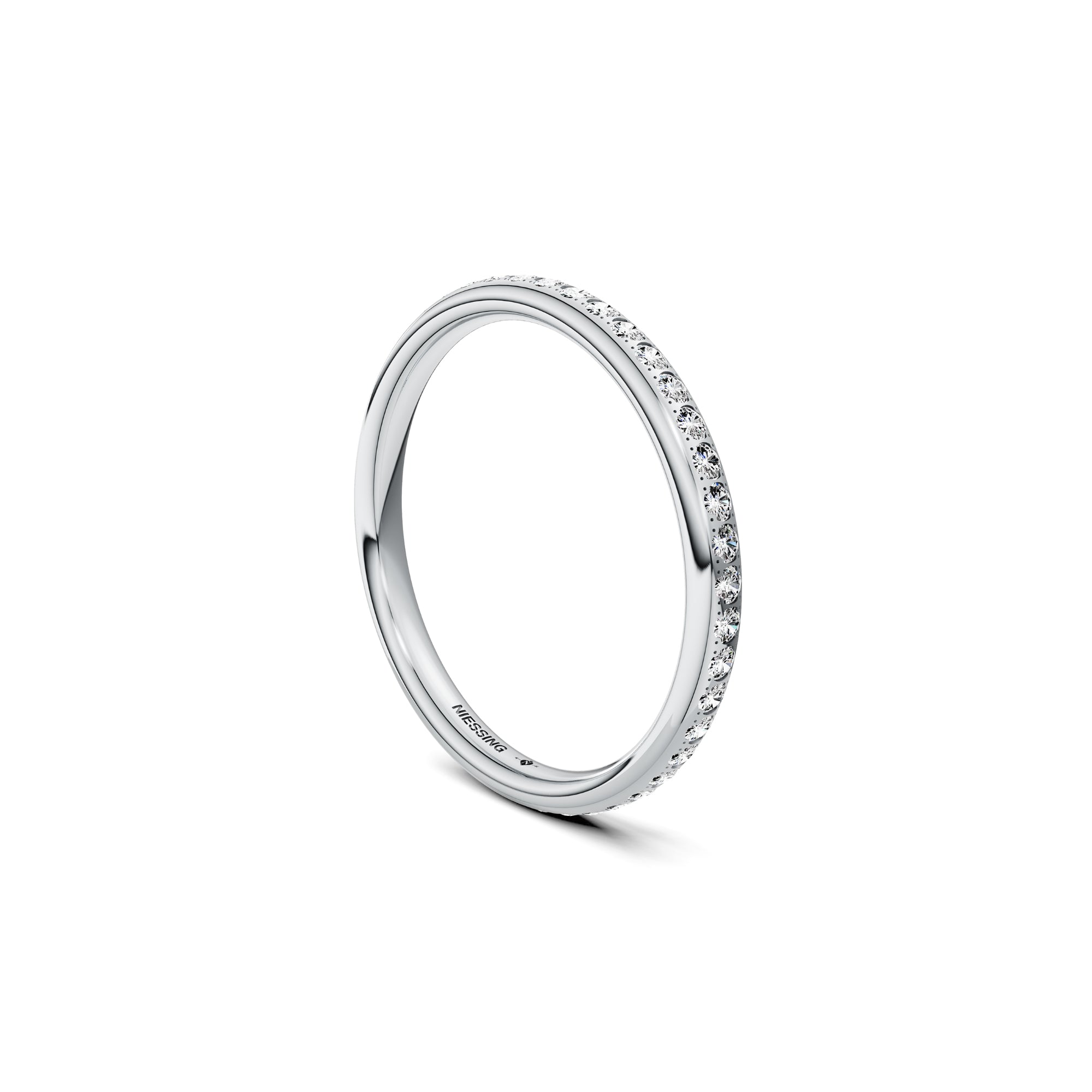 Niessing Satellite Colors oval Ring (N321570-46br-gvs2-gloss-pt) aus Platin mit Diamant