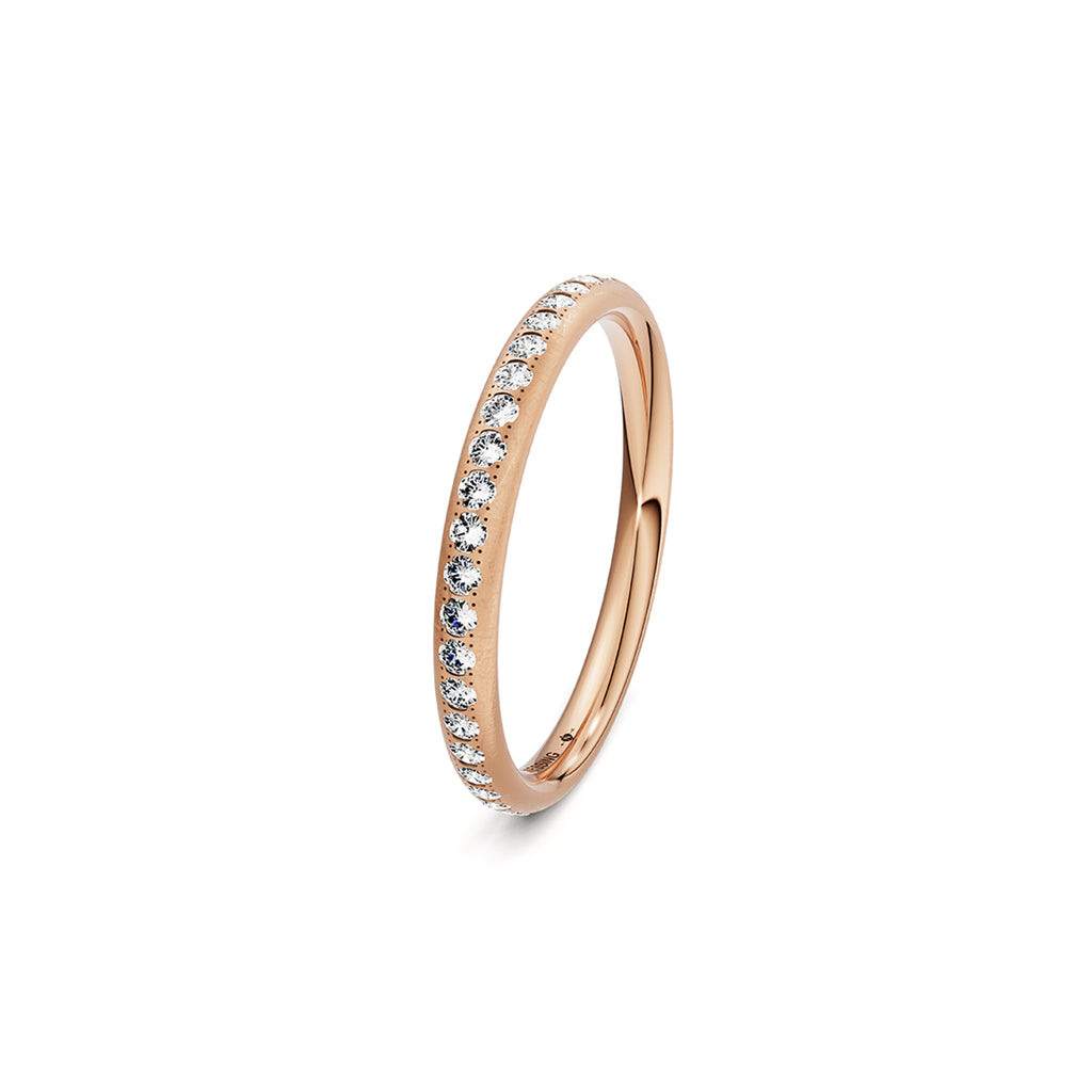 Niessing Satellite Colors oval Ring (N321570-46br-gvs2-nature-cr) mit Diamant