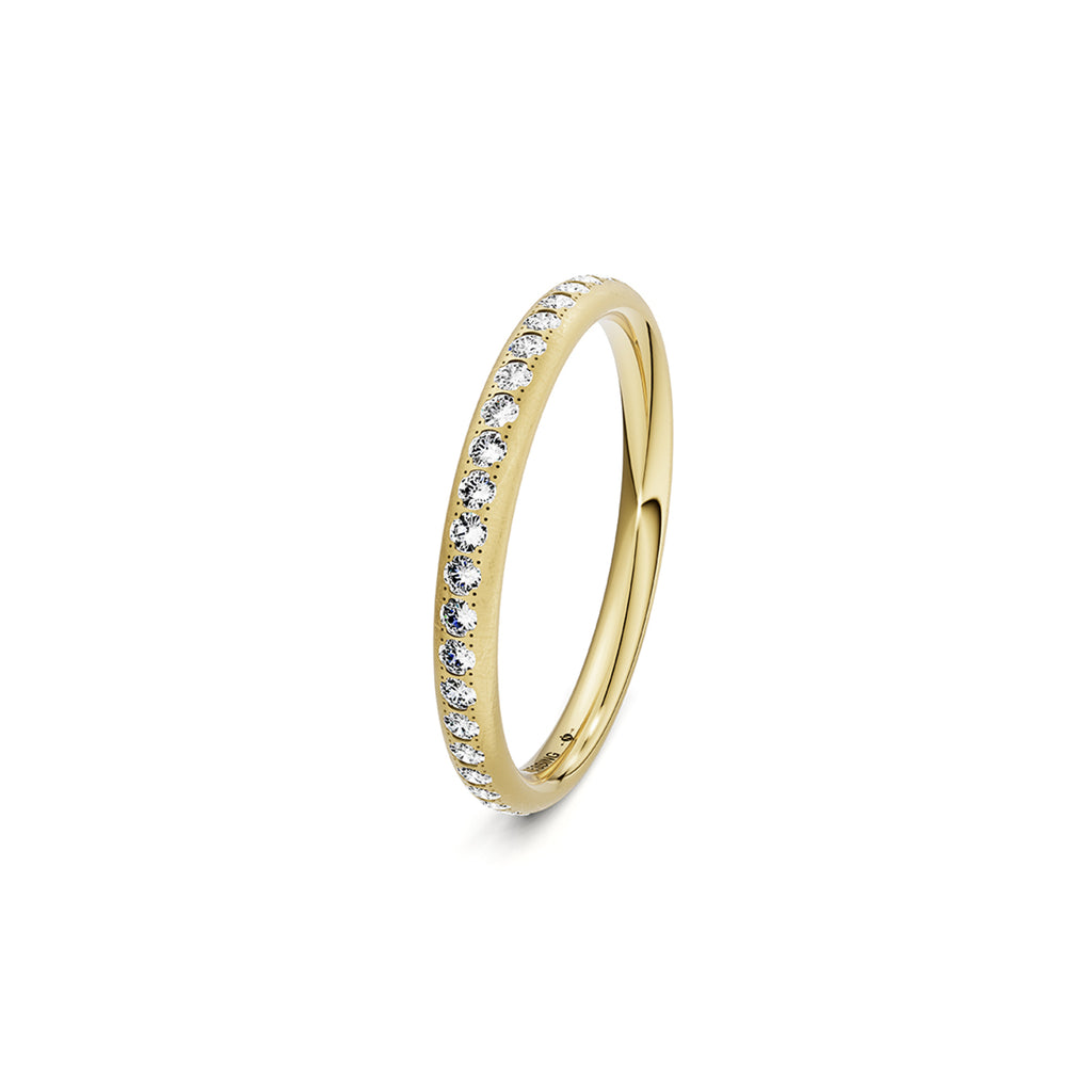 Niessing Satellite Colors oval Ring (N321570-46br-gvs2-nature-cy) mit Diamant