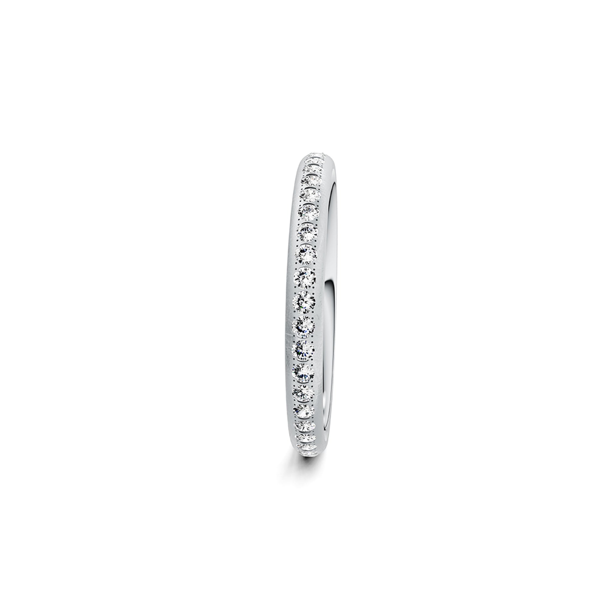 Niessing Satellite Colors oval Ring (N321570-46br-gvs2-nature-pt) aus Platin mit Diamant