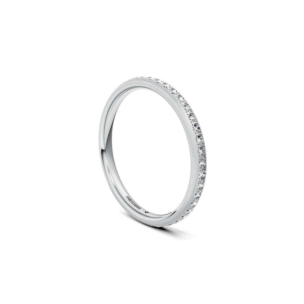 Niessing Satellite Colors oval Ring (N321570-46br-gvs2-nature-pt) aus Platin mit Diamant