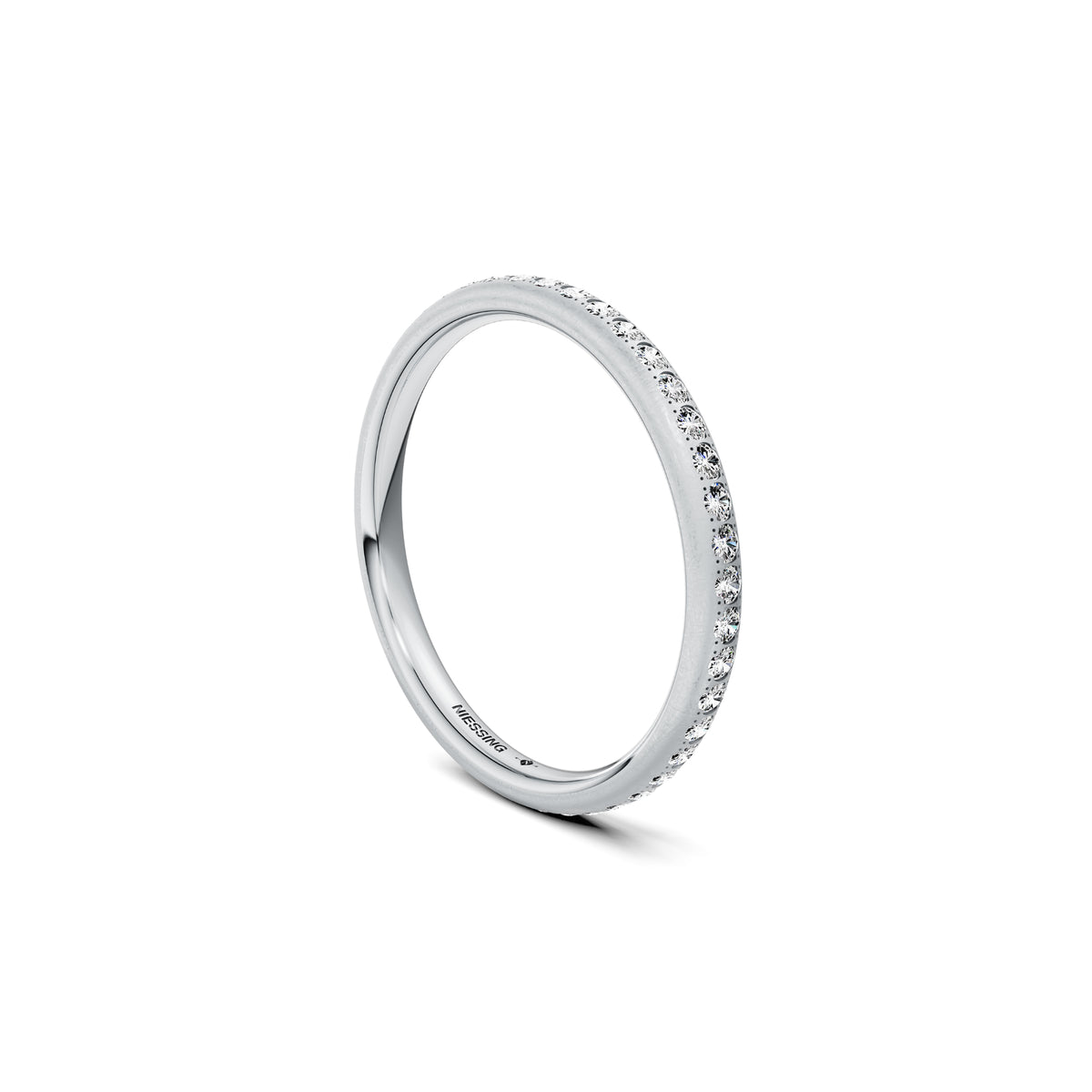 Niessing Satellite Colors oval Ring (N321570-46br-gvs2-nature-pt) aus Platin mit Diamant