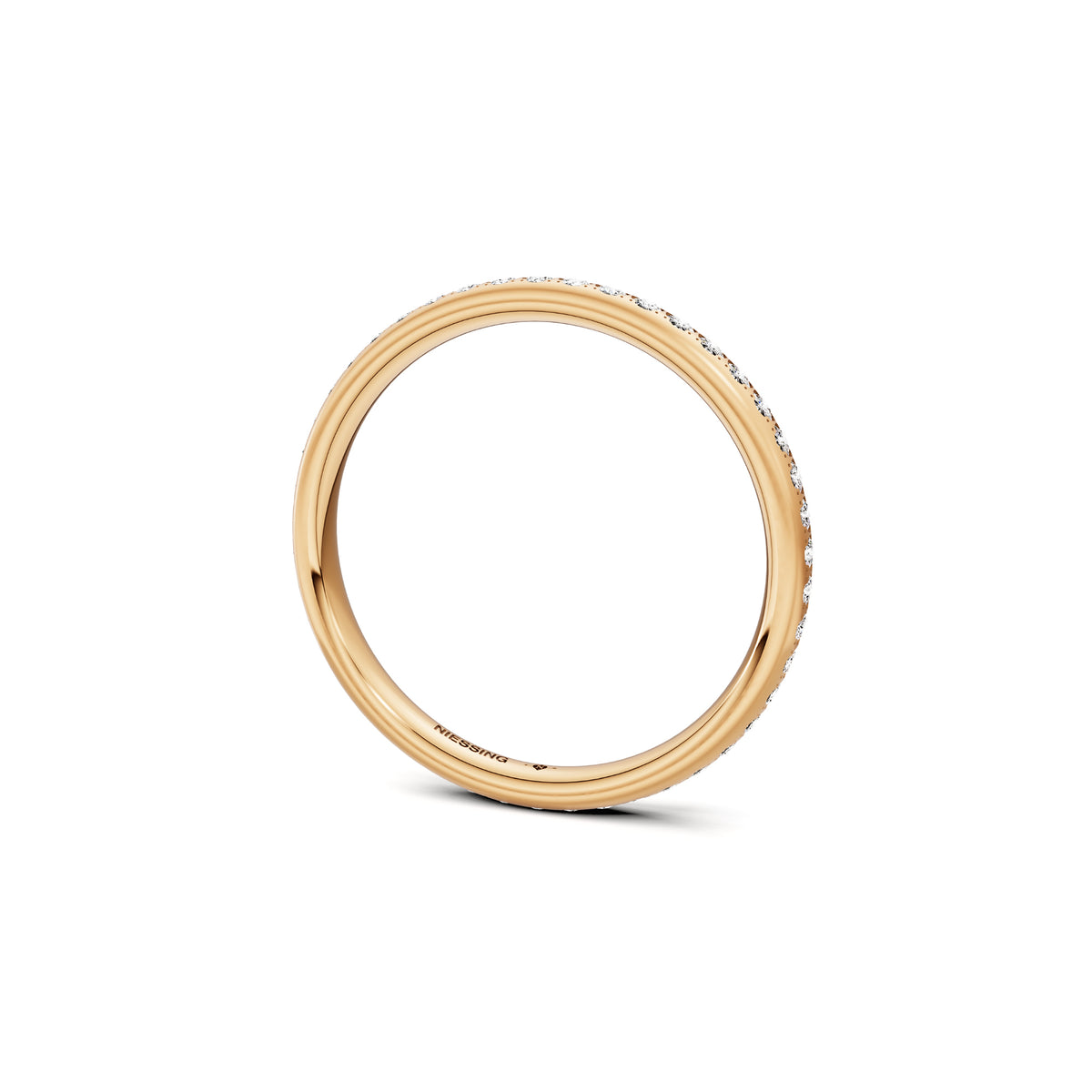 Niessing Satellite Colors oval Ring (N321570-46br-gvs2-satin-fr) mit Diamant