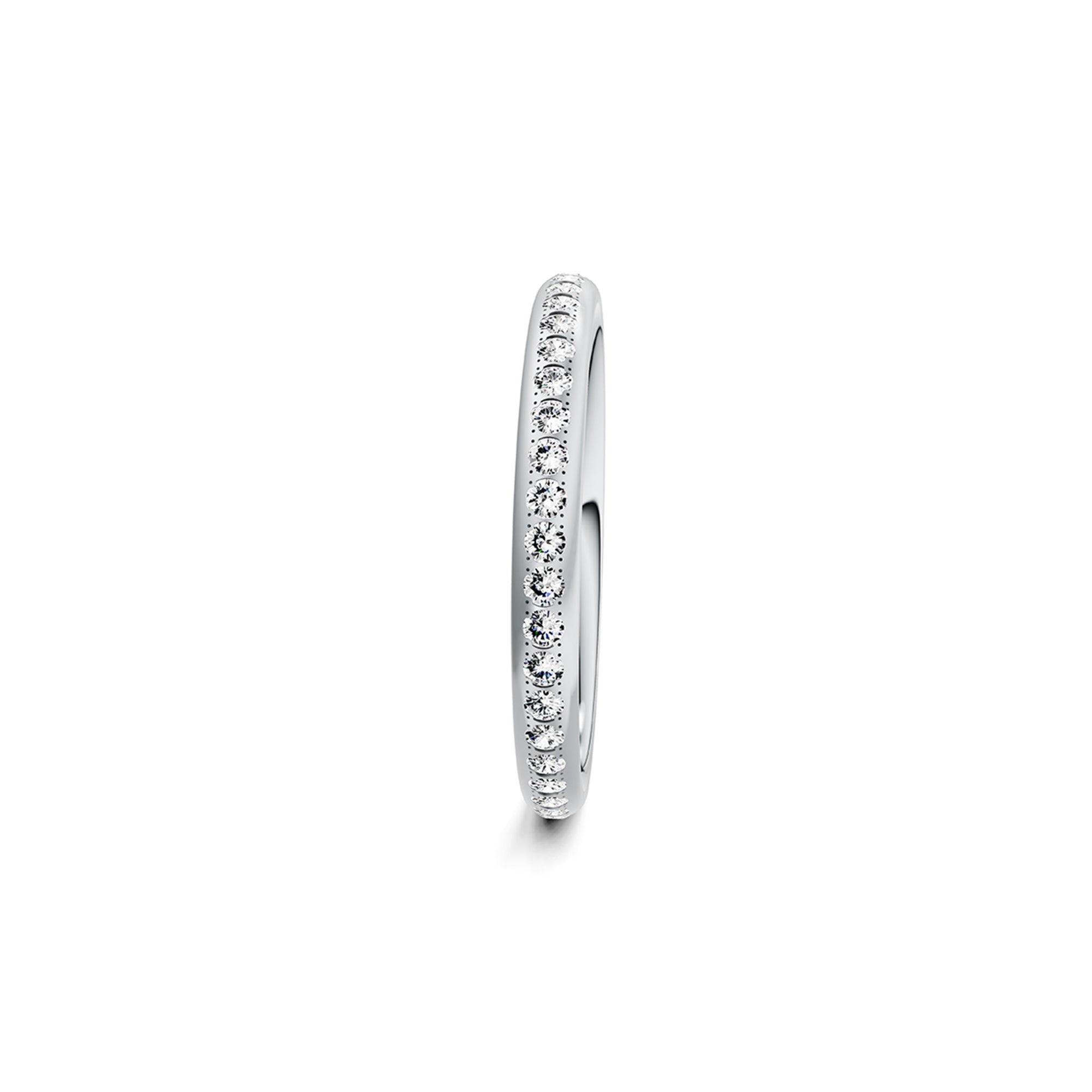 Niessing Satellite Colors oval Ring (N321570-46br-gvs2-satin-pt) aus Platin mit Diamant