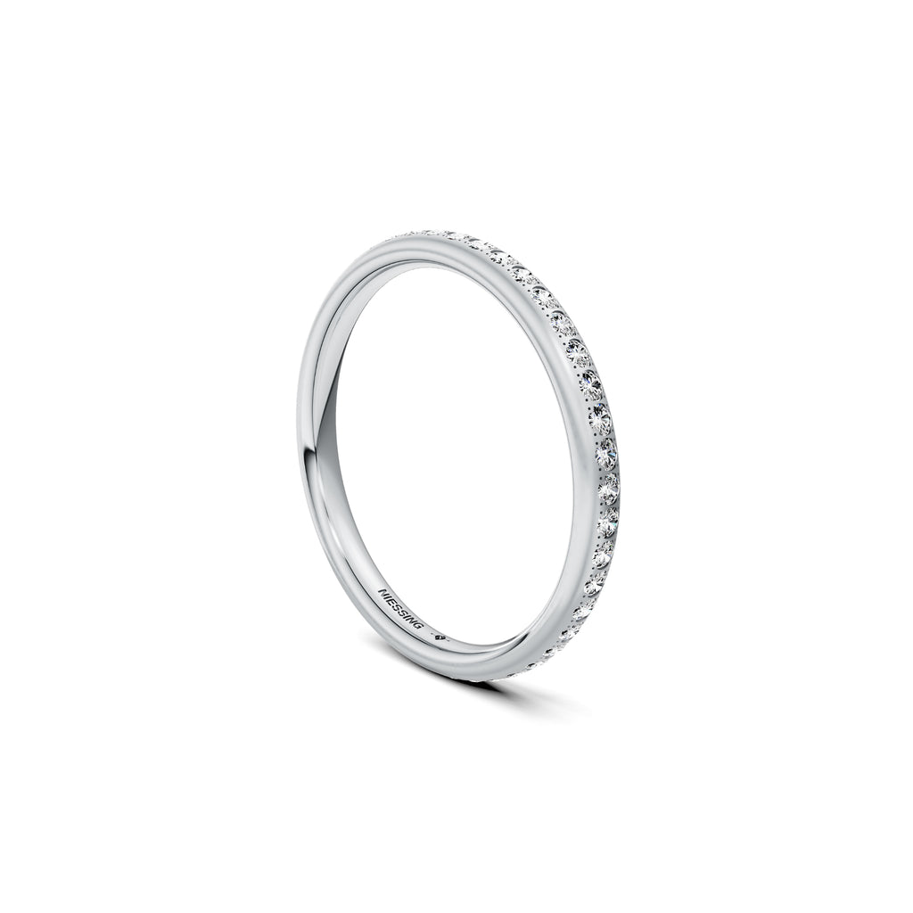 Niessing Satellite Colors oval Ring (N321570-46br-gvs2-satin-pt) aus Platin mit Diamant