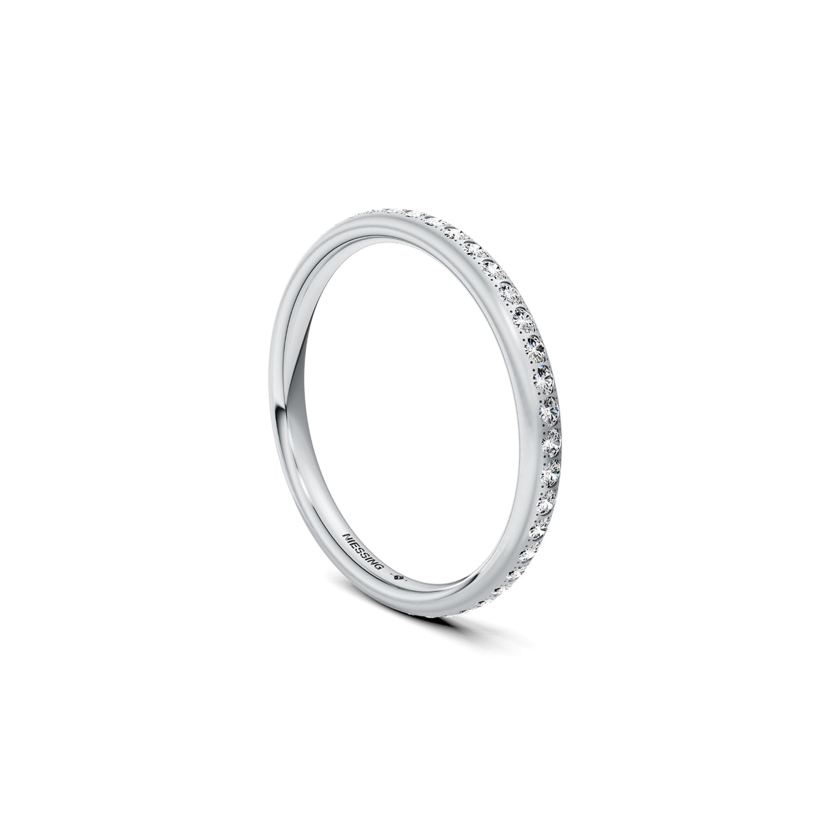 Niessing Satellite Colors oval Ring (N321570-46br-gvs2-satin-pt) aus Platin mit Diamant