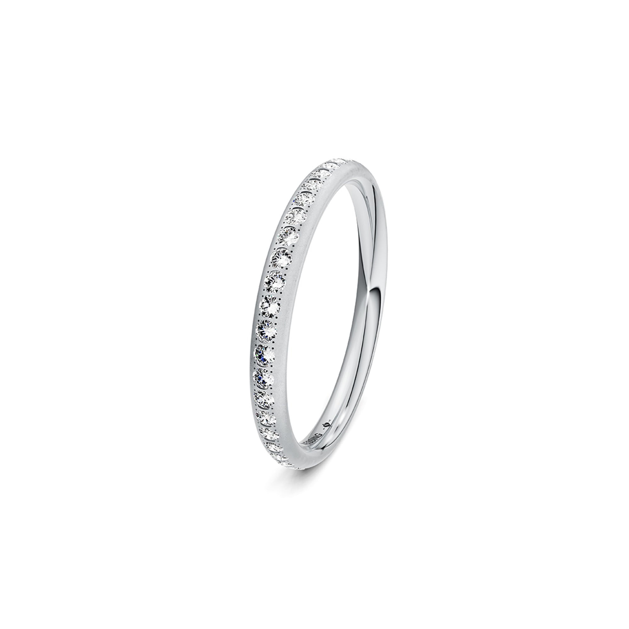 Niessing Satellite Colors oval Ring (N321570-46br-gvs2-velvet-pt) aus Platin mit Diamant