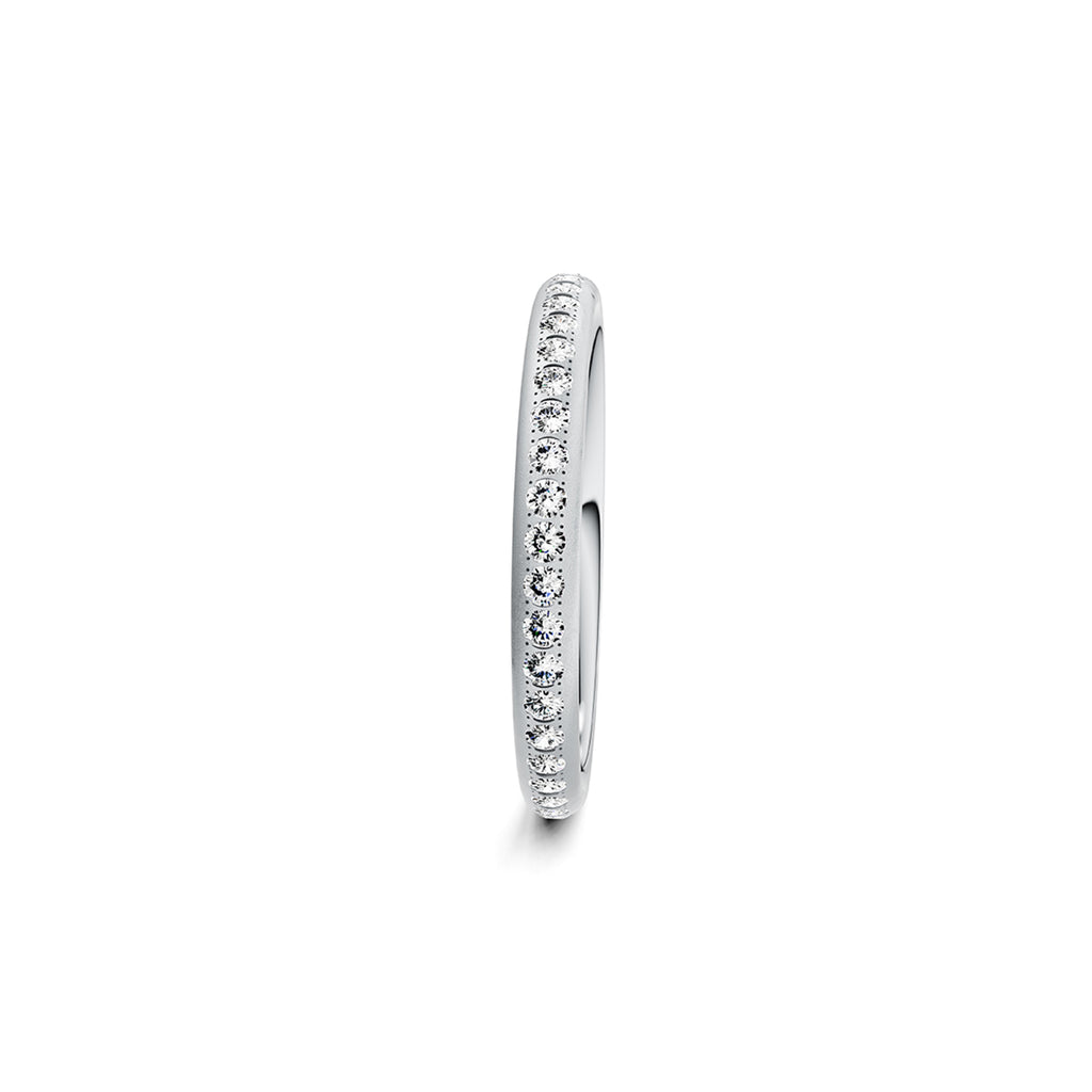 Niessing Satellite Colors oval Ring (N321570-46br-gvs2-velvet-pt) aus Platin mit Diamant