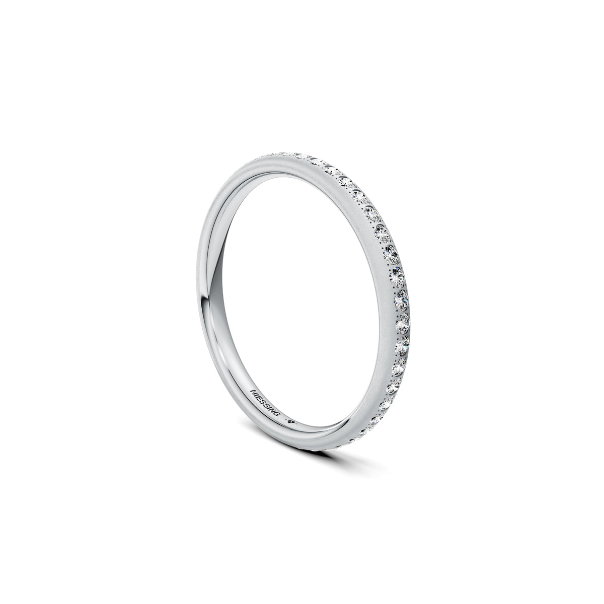 Niessing Satellite Colors oval Ring (N321570-46br-gvs2-velvet-pt) aus Platin mit Diamant