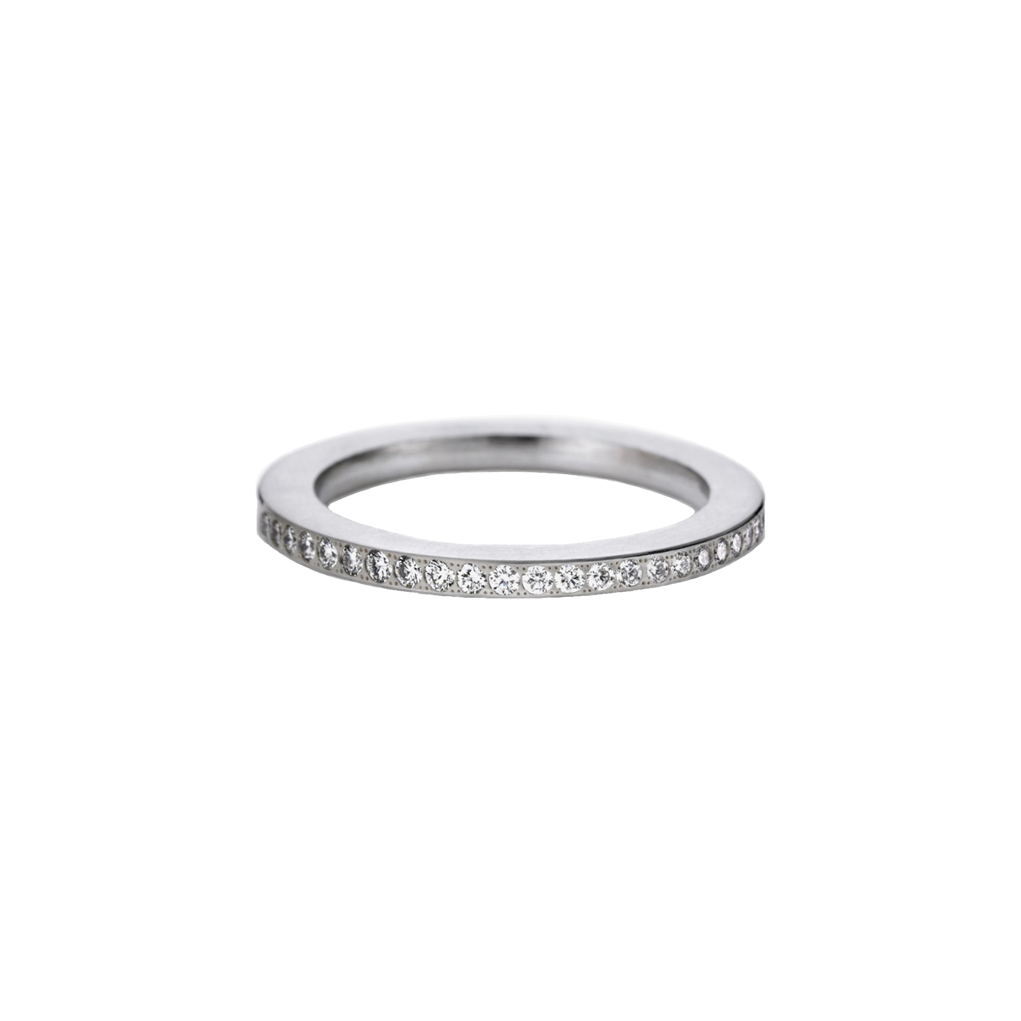 Niessing Satellite Colors rechteck Ring (N321581-50br-gvs2-satin-pt) aus Platin mit Diamant