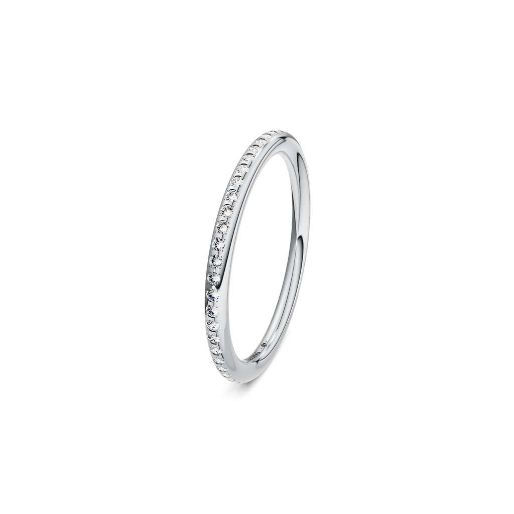 Niessing Satellite Fine Ring (N281970-gvs2-gloss-pt) aus Platin mit Diamant