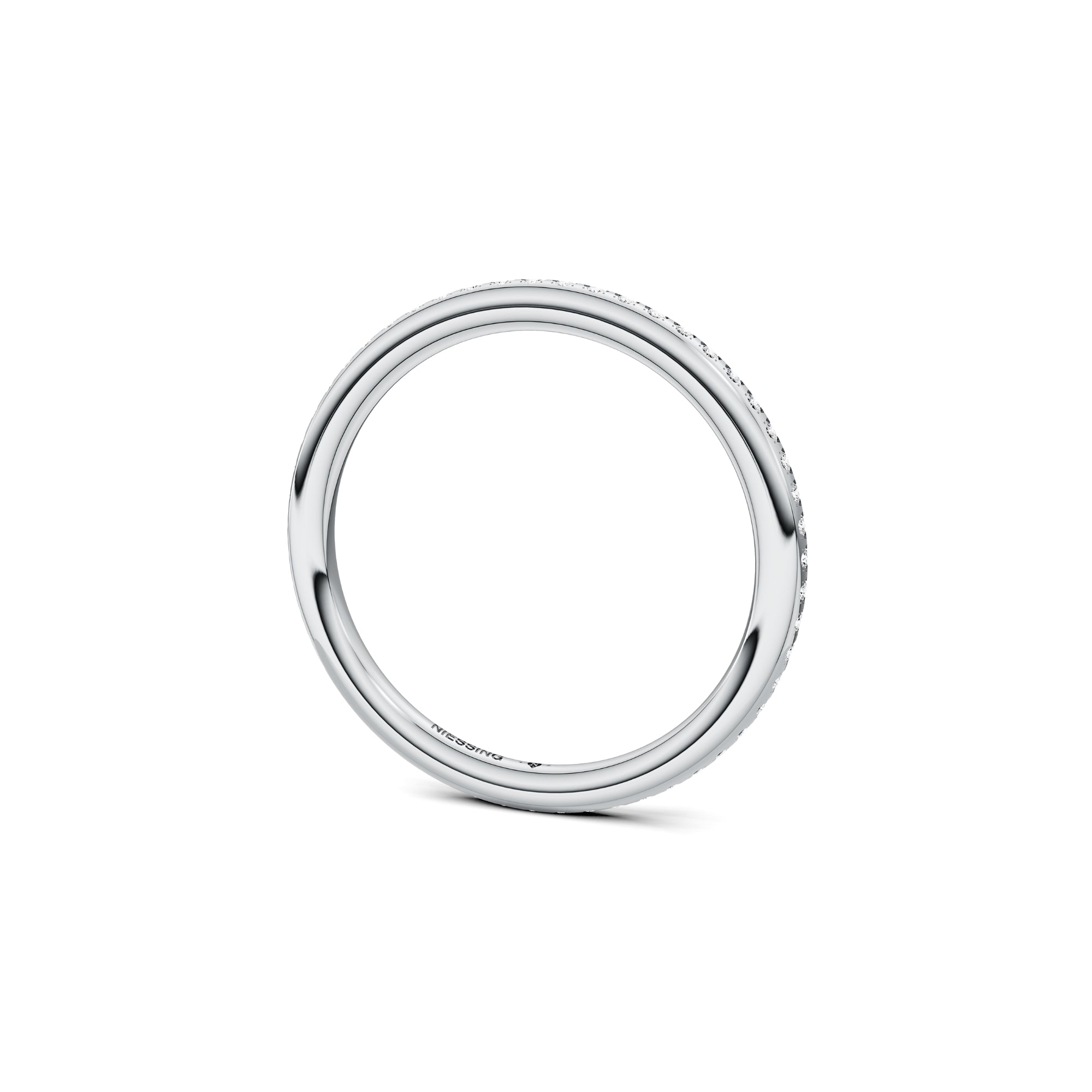 Niessing Satellite Fine Ring (N281970-gvs2-gloss-pt) aus Platin mit Diamant