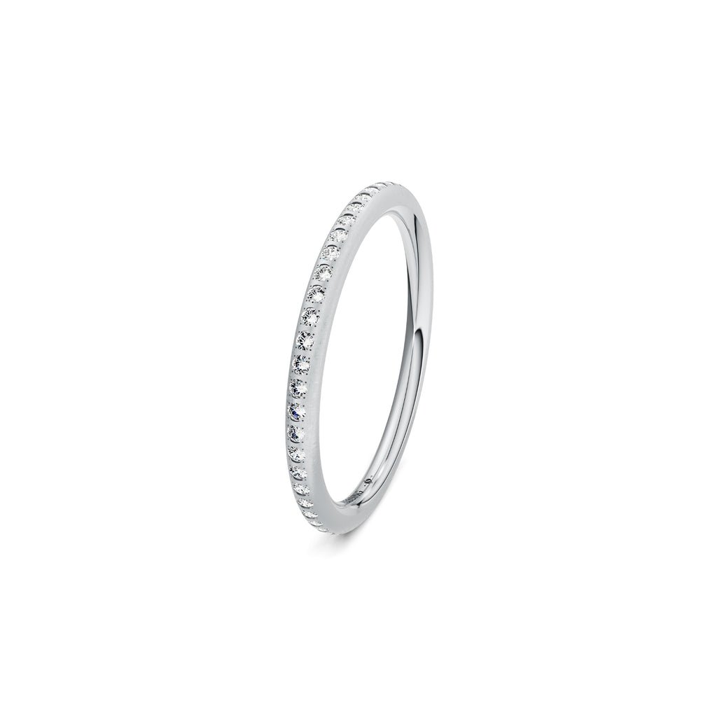 Niessing Satellite Fine Ring (N281970-gvs2-nature-pt) aus Platin mit Diamant