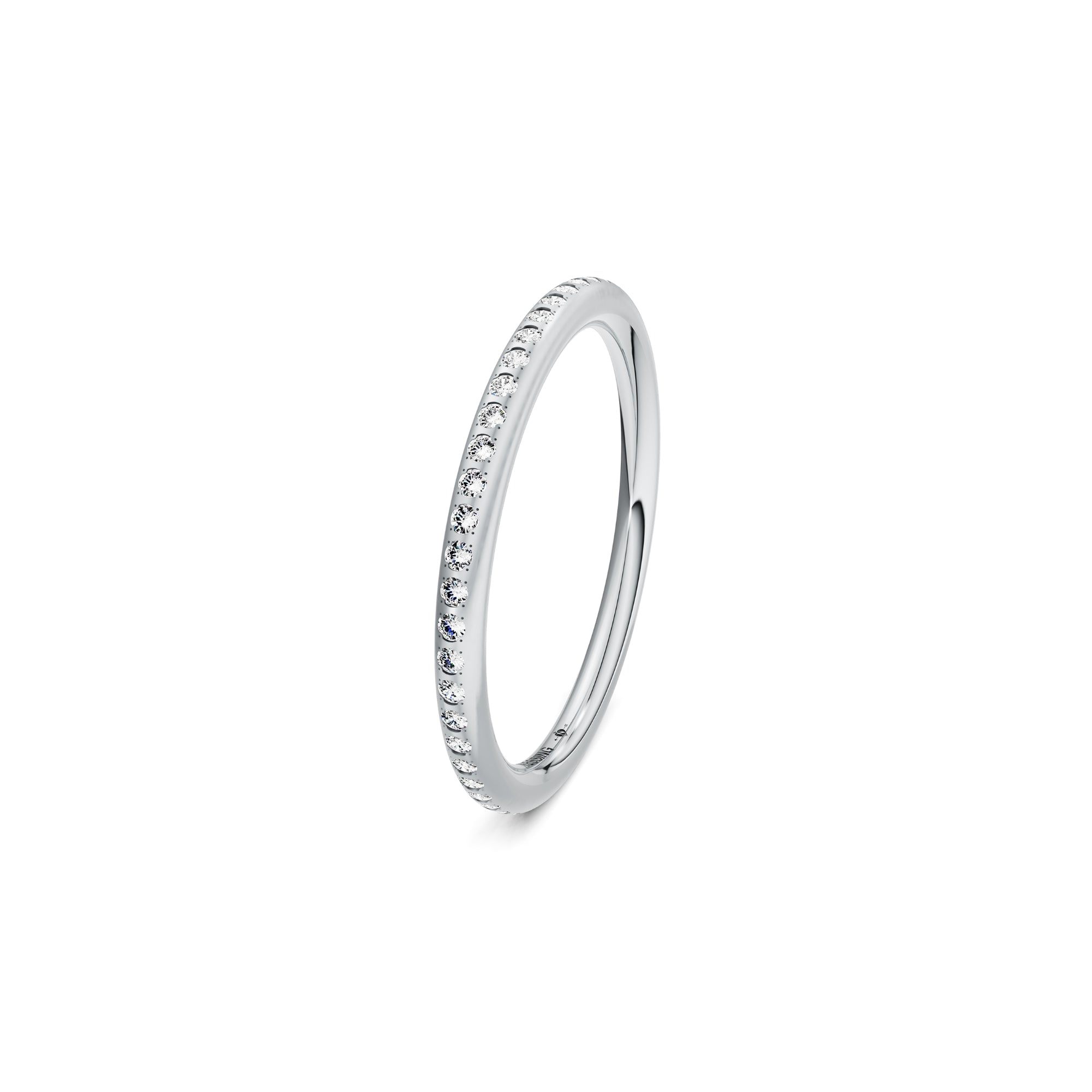 Niessing Satellite Fine Ring (N281970-gvs2-satin-pt) aus Platin mit Diamant