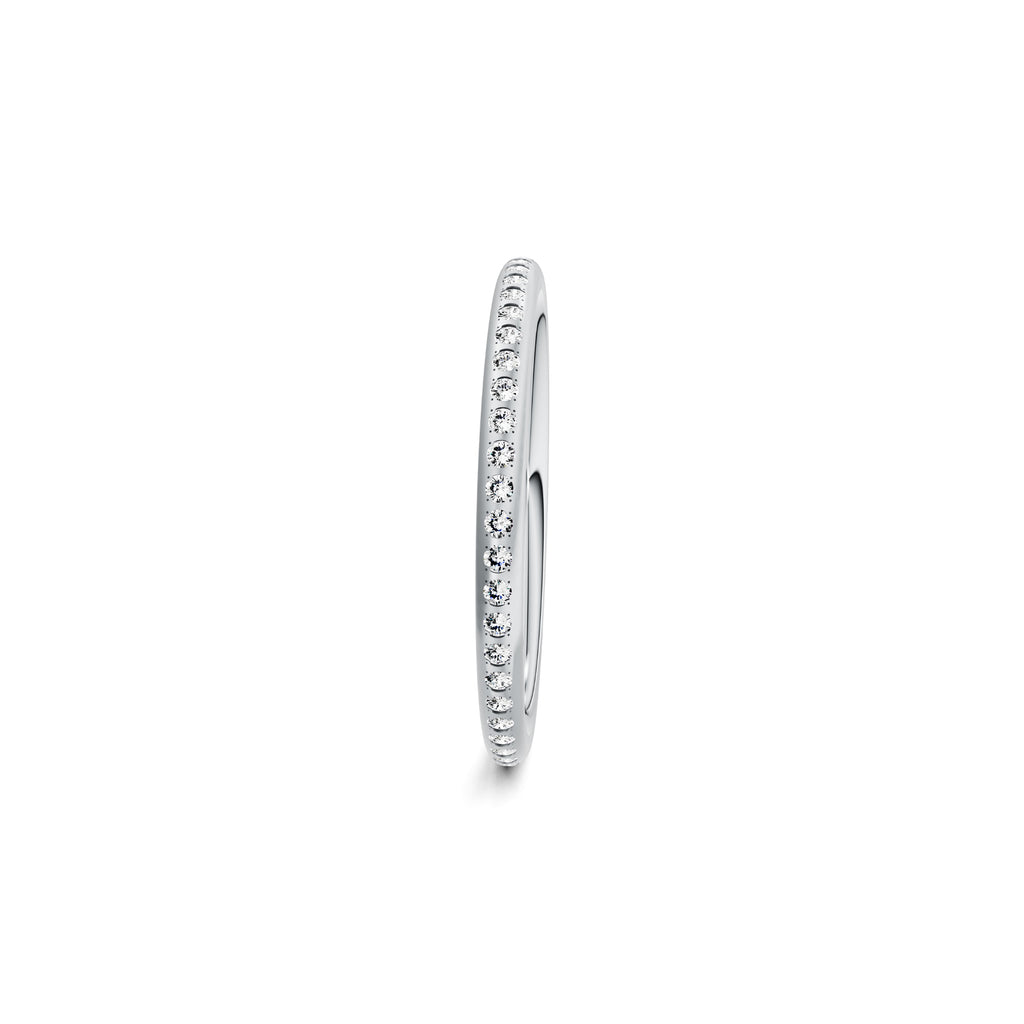 Niessing Satellite Fine Ring (N281970-gvs2-satin-pt) aus Platin mit Diamant