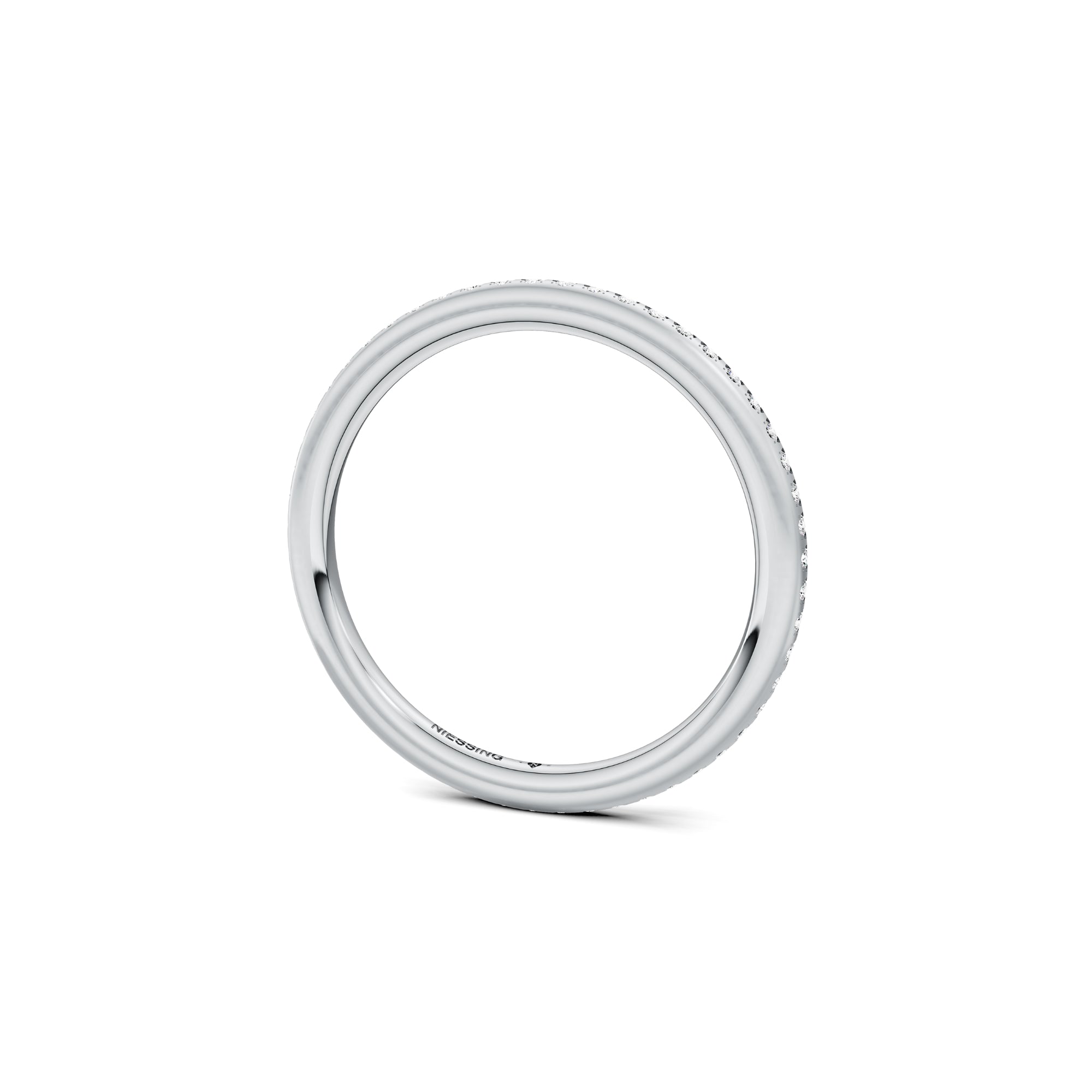 Niessing Satellite Fine Ring (N281970-gvs2-satin-pt) aus Platin mit Diamant