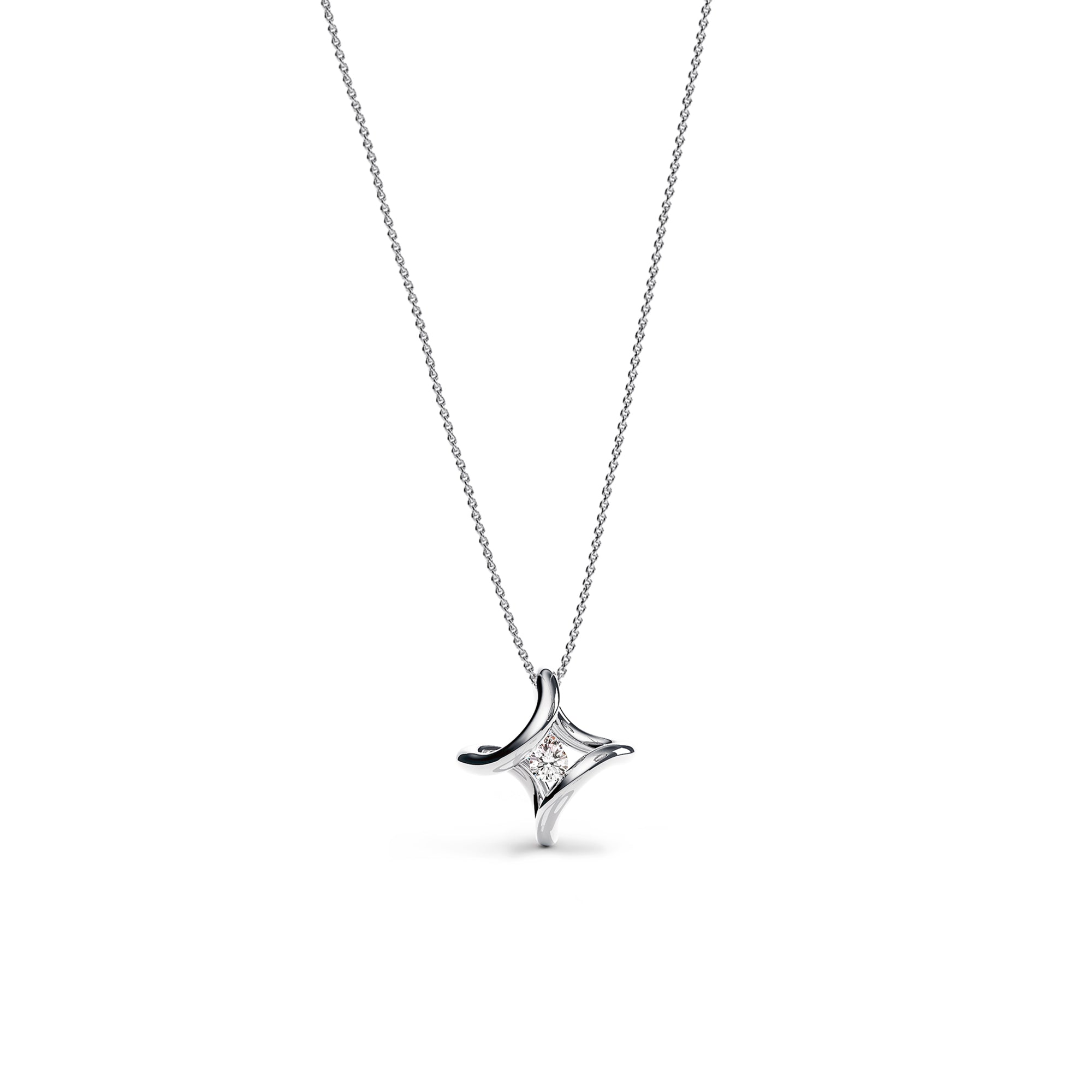 Niessing Spannring® Ära Anhänger - N393910-1.8mm-0.1ct (1ct-pt) aus Platin mit Diamant