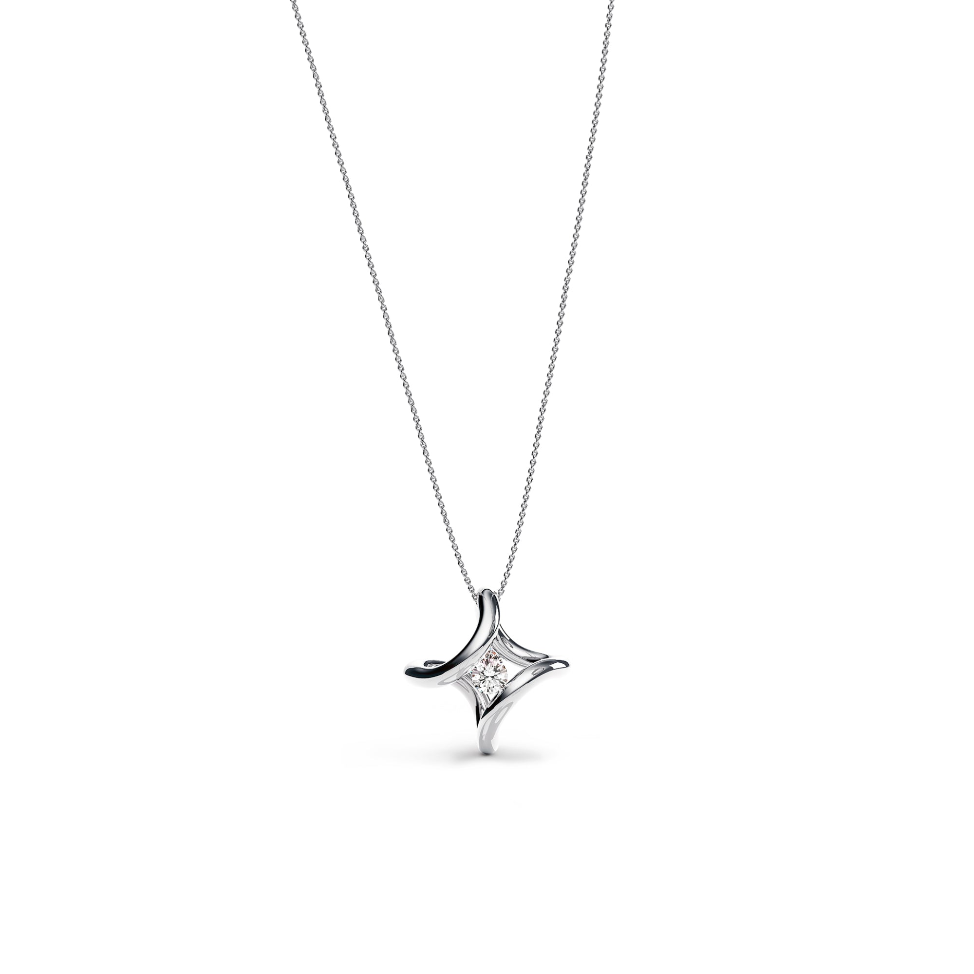 Niessing Spannring® Ära Anhänger - N393910-2.2mm-0.15ct (15ct-pt) aus Platin mit Diamant