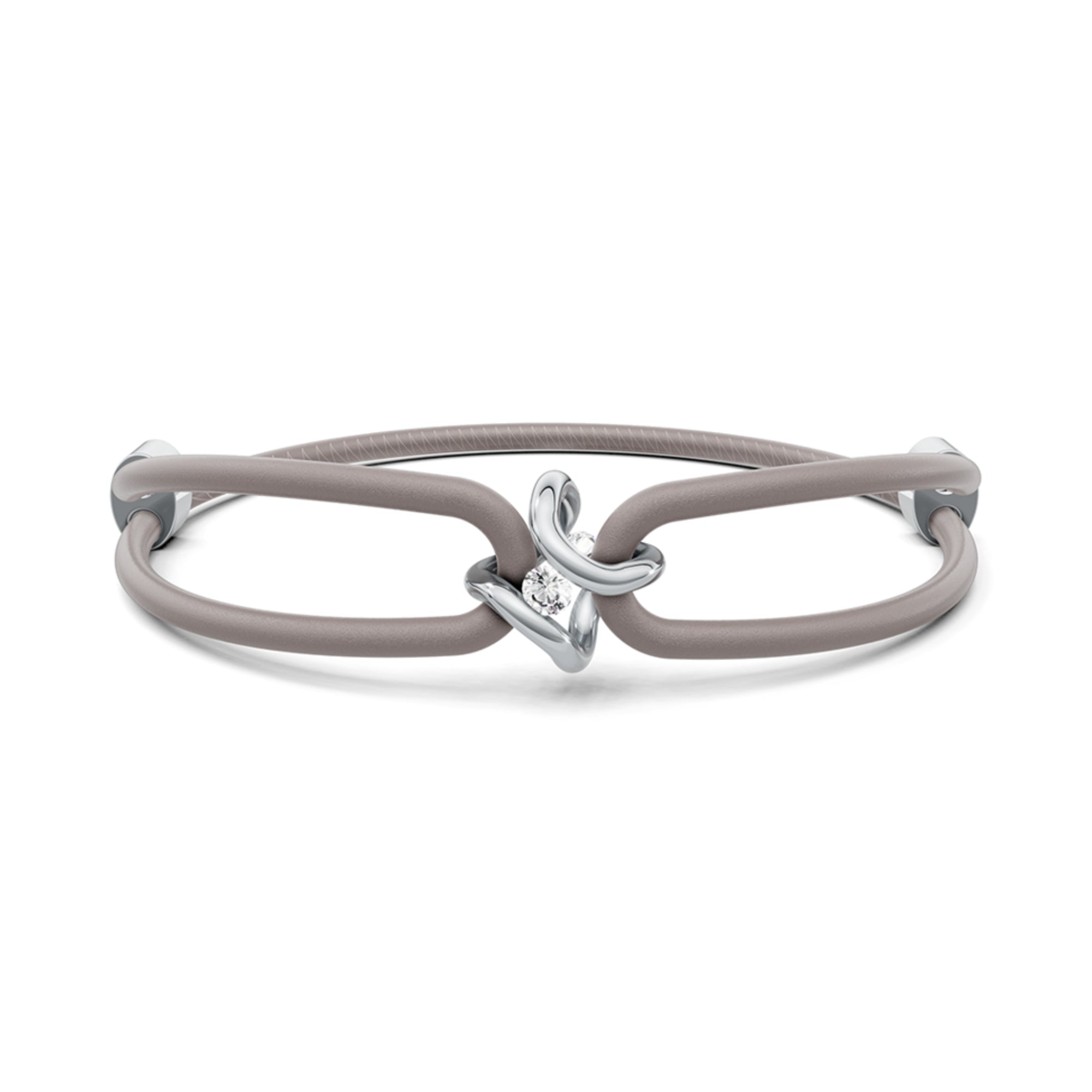 Niessing Spannring® Ära Armband (N392910-grau-pt) aus Platin mit Diamant