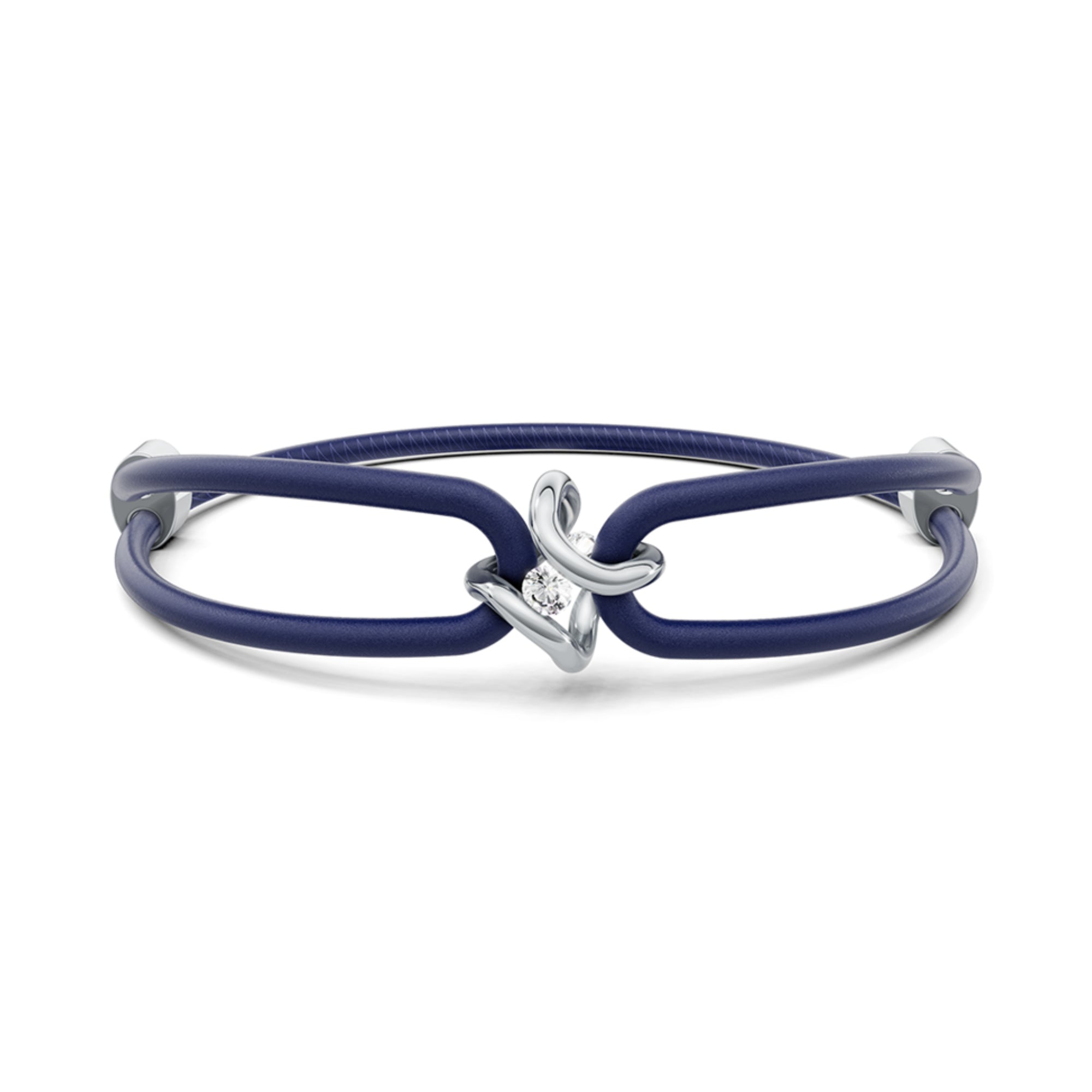 Niessing Spannring® Ära Armband (N392910-night-blue-pt) aus Platin mit Diamant