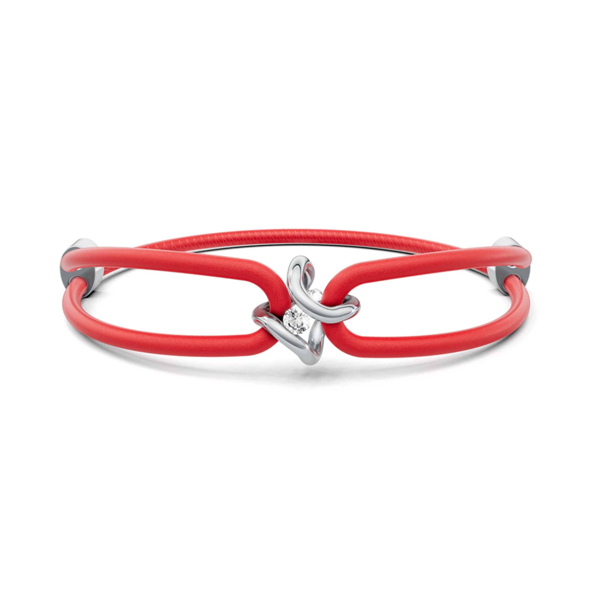 Niessing Spannring® Ära Armband (N392910-rot-pt) aus Platin mit Diamant