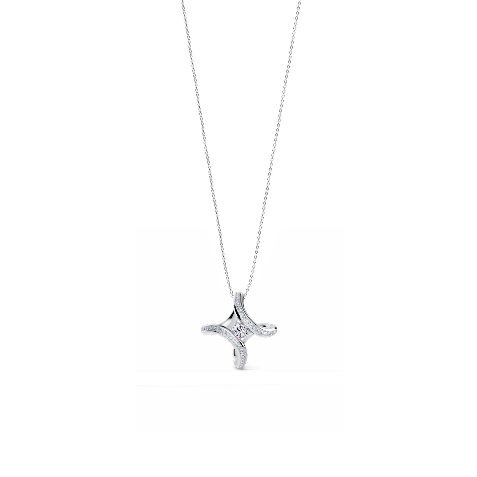 Niessing Spannring® Ära Highlights Anhänger - N393915-1.8mm-0.1ct (1ct-pt) aus Platin mit Diamant