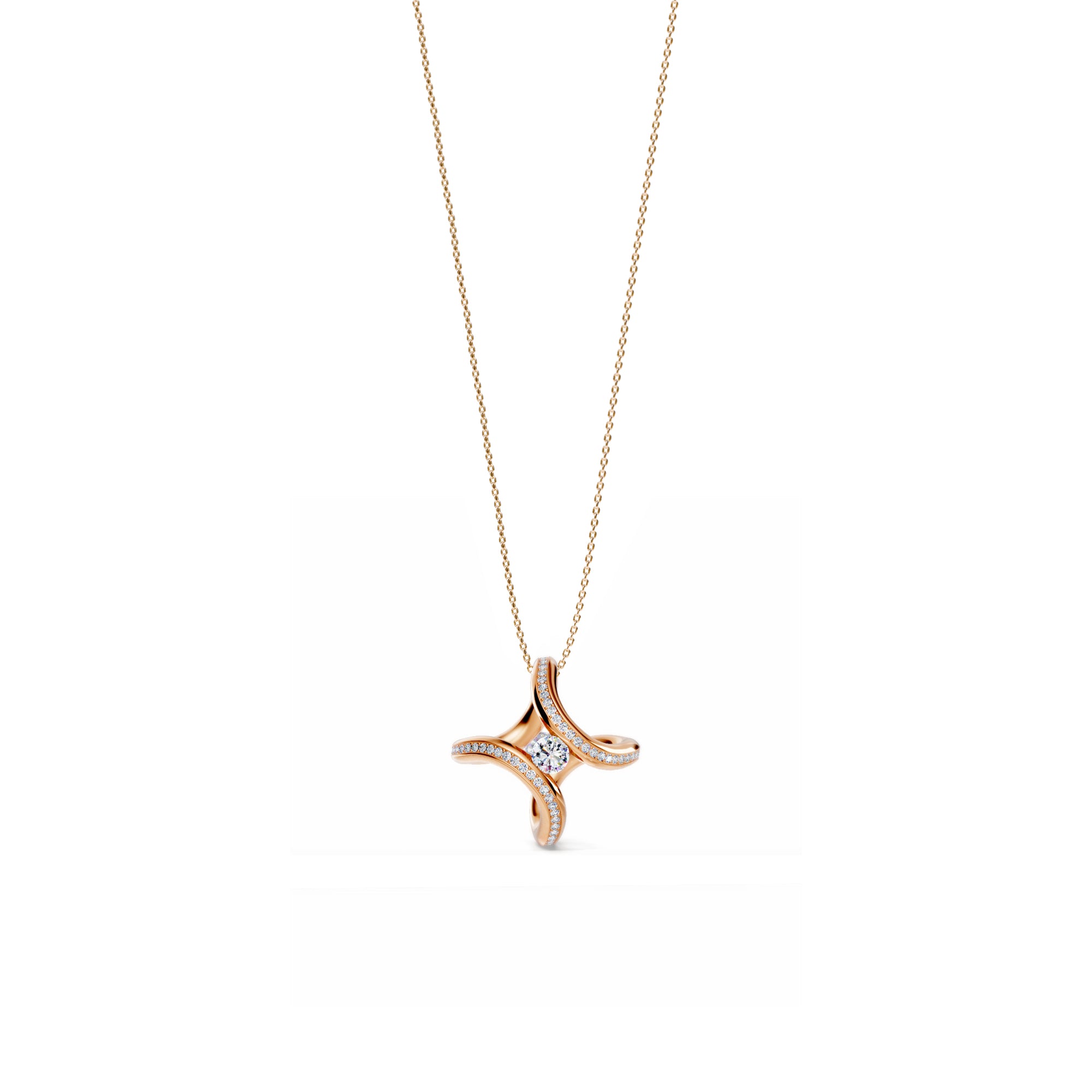 Niessing Spannring® Ära Highlights Anhänger - N393915-2.2mm-0.15ct (15ct-cr) mit Diamant