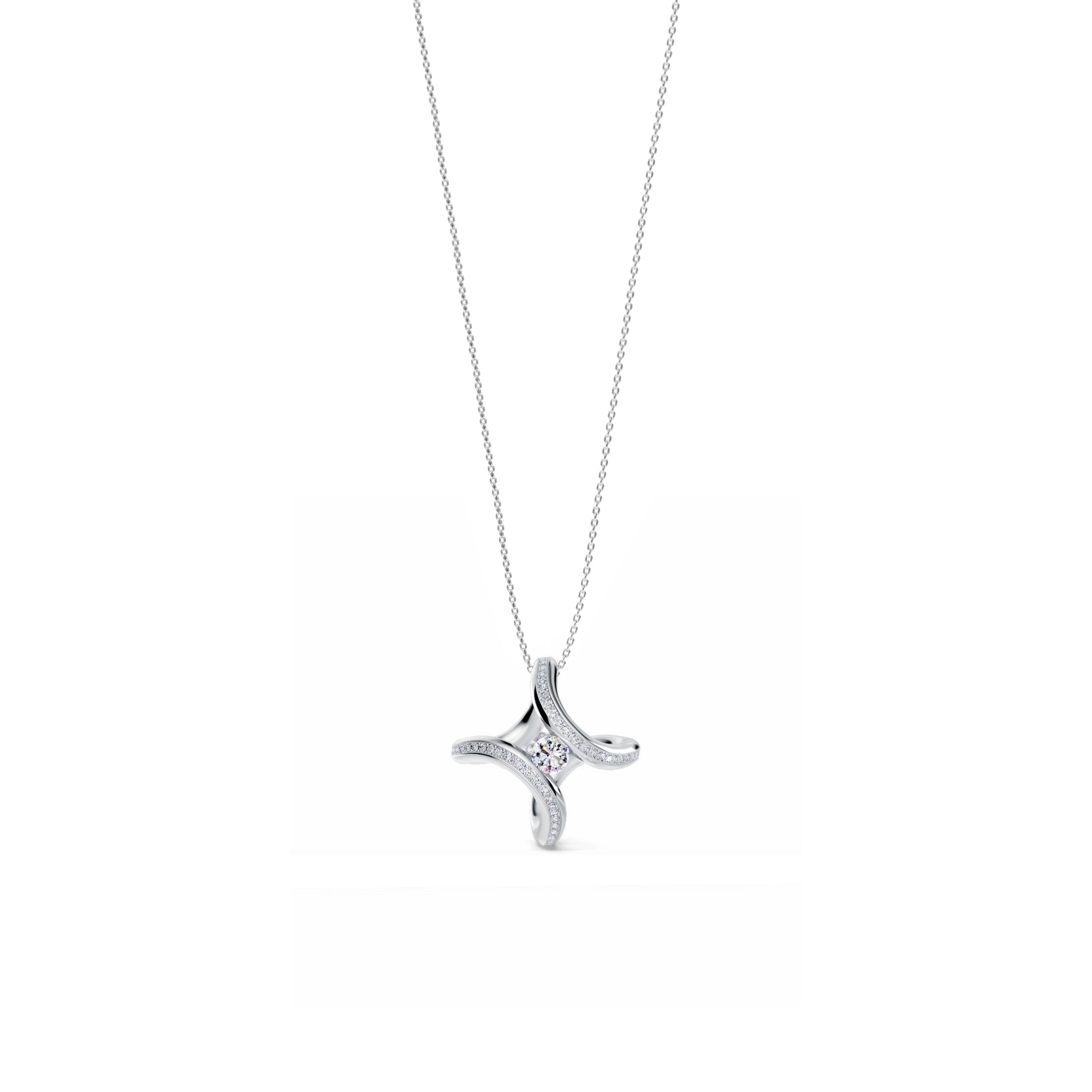 Niessing Spannring® Ära Highlights Anhänger - N393915-2.2mm-0.15ct (15ct-pt) aus Platin mit Diamant