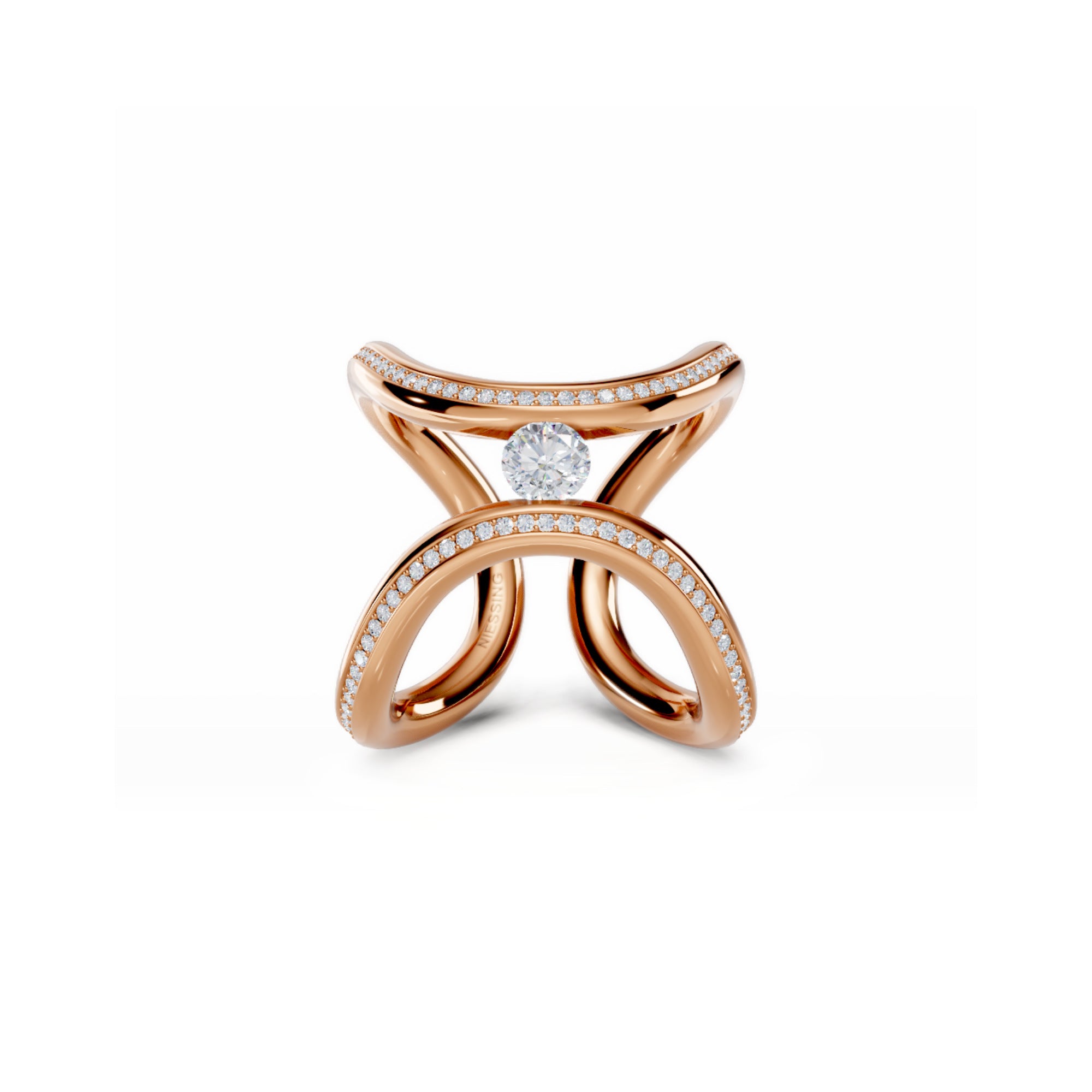 Niessing Spannring® Ära Highlights (N391915-cr) mit Diamant