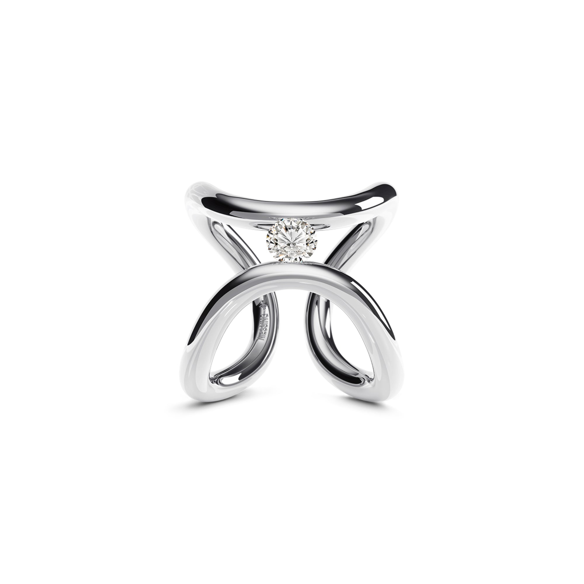 Niessing Spannring® Ära (N391910-pt) aus Platin mit Diamant