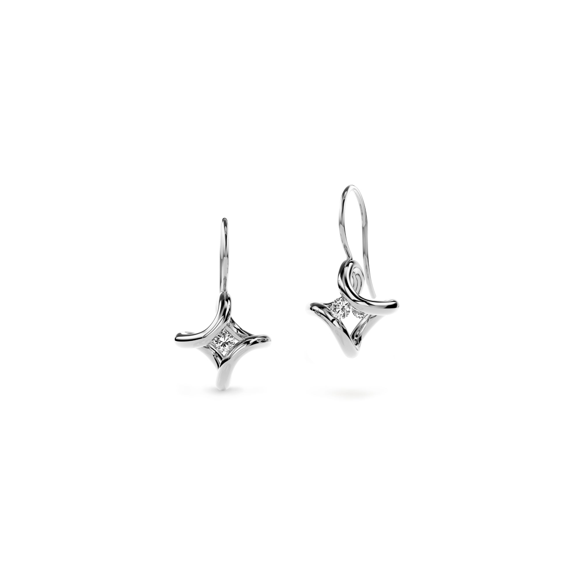 Niessing Spannring® Ära Ohrhänger (N414911-pt) aus Platin mit Diamant