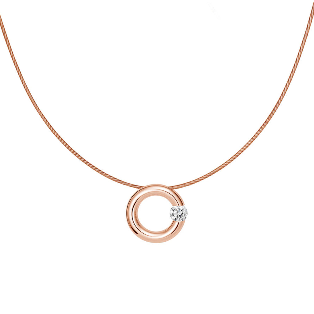 Niessing Spannring® Anhänger - N353924-14mm-0.16ct (16ct-gloss-cr) mit Diamant