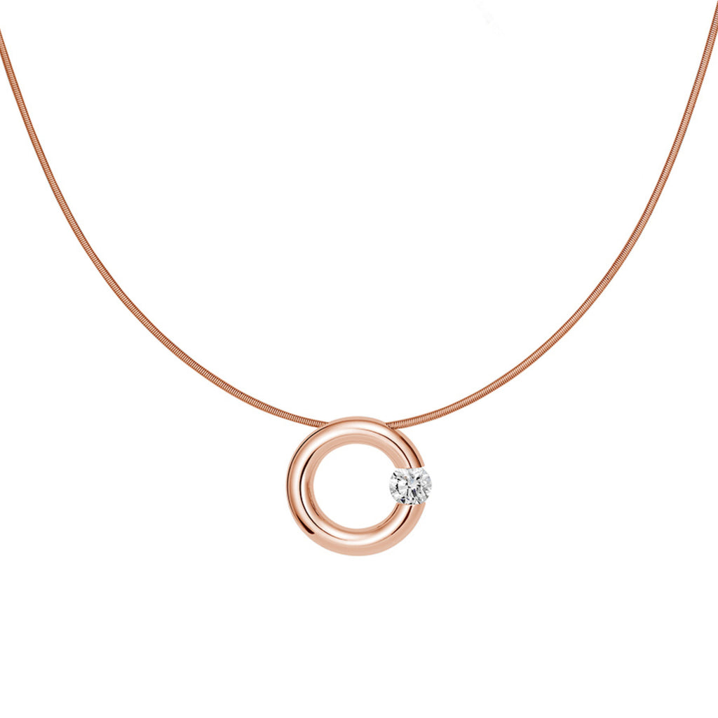 Niessing Spannring® Anhänger - N353924-15mm-0.25ct (25ct-gloss-cr) mit Diamant