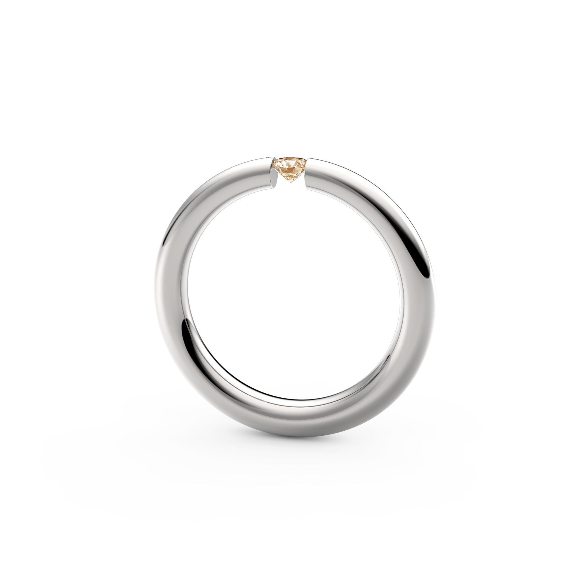 Niessing Spannring® Antares - N341983-0.12ct (12ct-cinnamon-gloss-pt) aus Platin mit Diamant