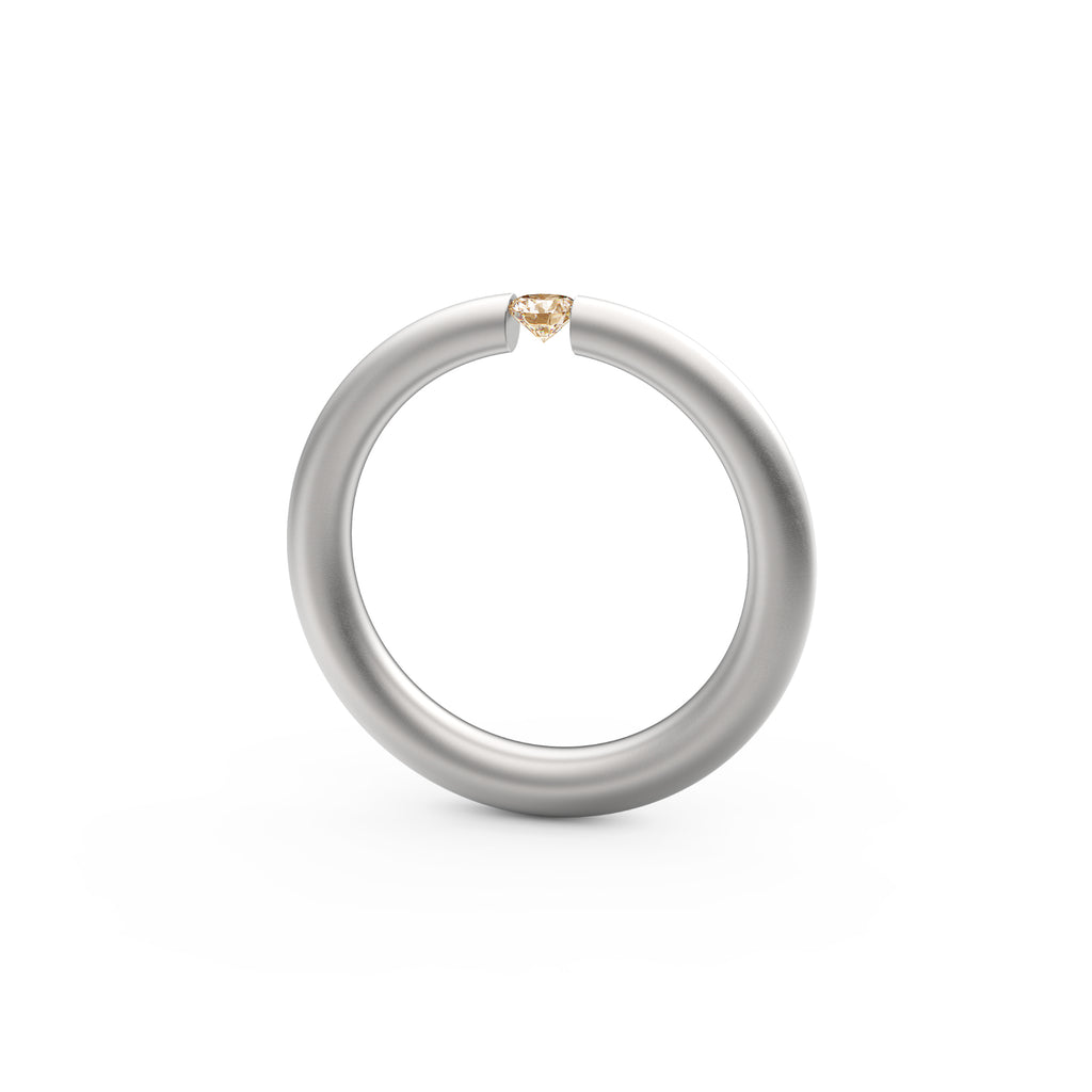 Niessing Spannring® Antares - N341983-0.12ct (12ct-cinnamon-satin-pt) aus Platin mit Diamant