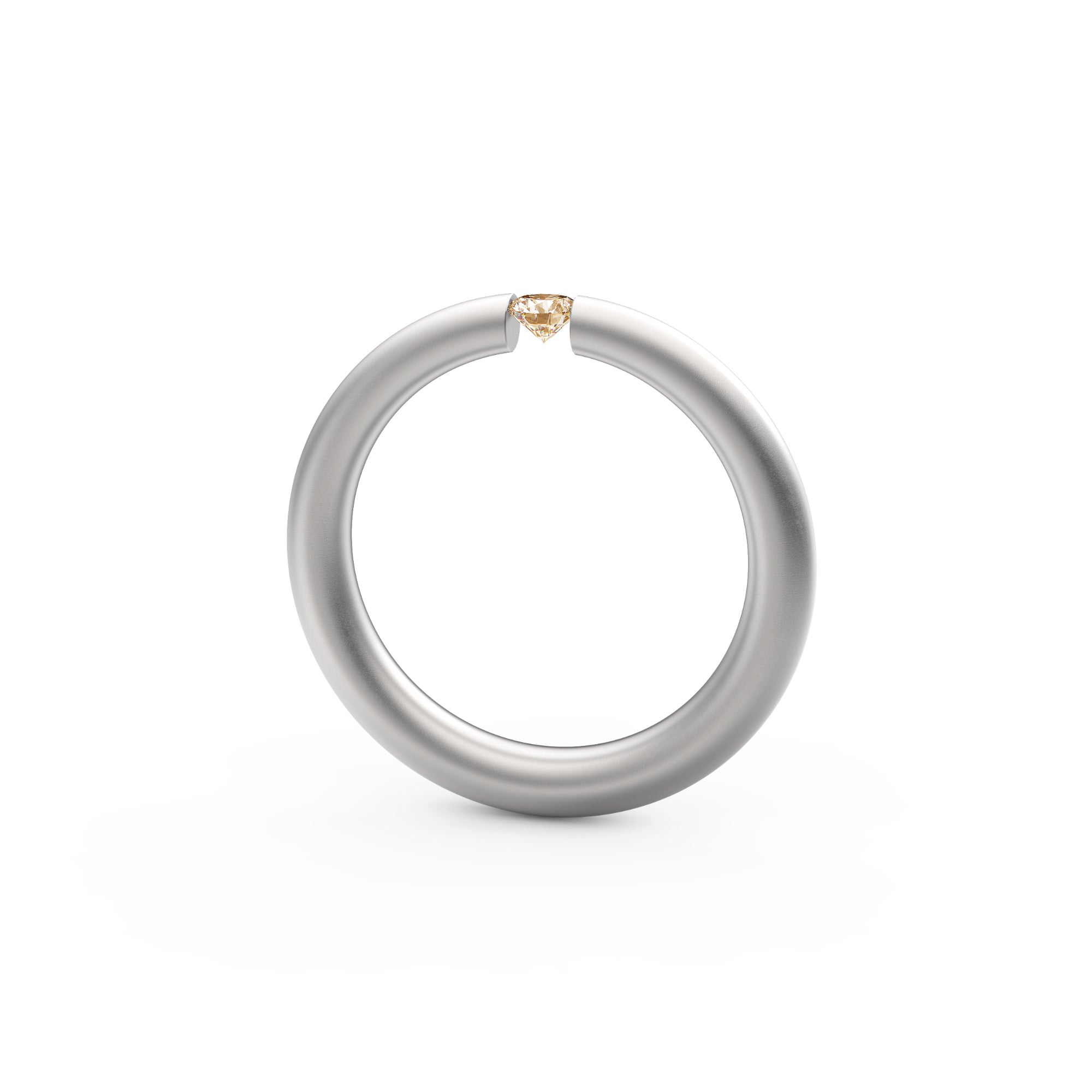 Niessing Spannring® Antares - N341983-0.12ct (12ct-cinnamon-satin-pt) aus Platin mit Diamant