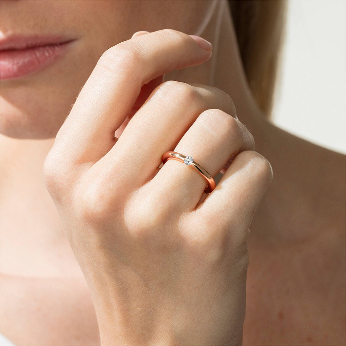 Niessing Spannring® Antares - N341983-0.12ct (12ct-fvs1-gloss-cr) mit Diamant