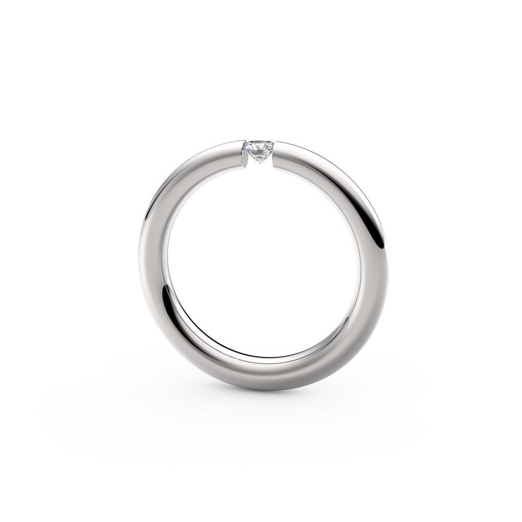 Niessing Spannring® Antares - N341983-0.12ct (12ct-fvs1-gloss-pt) aus Platin mit Diamant