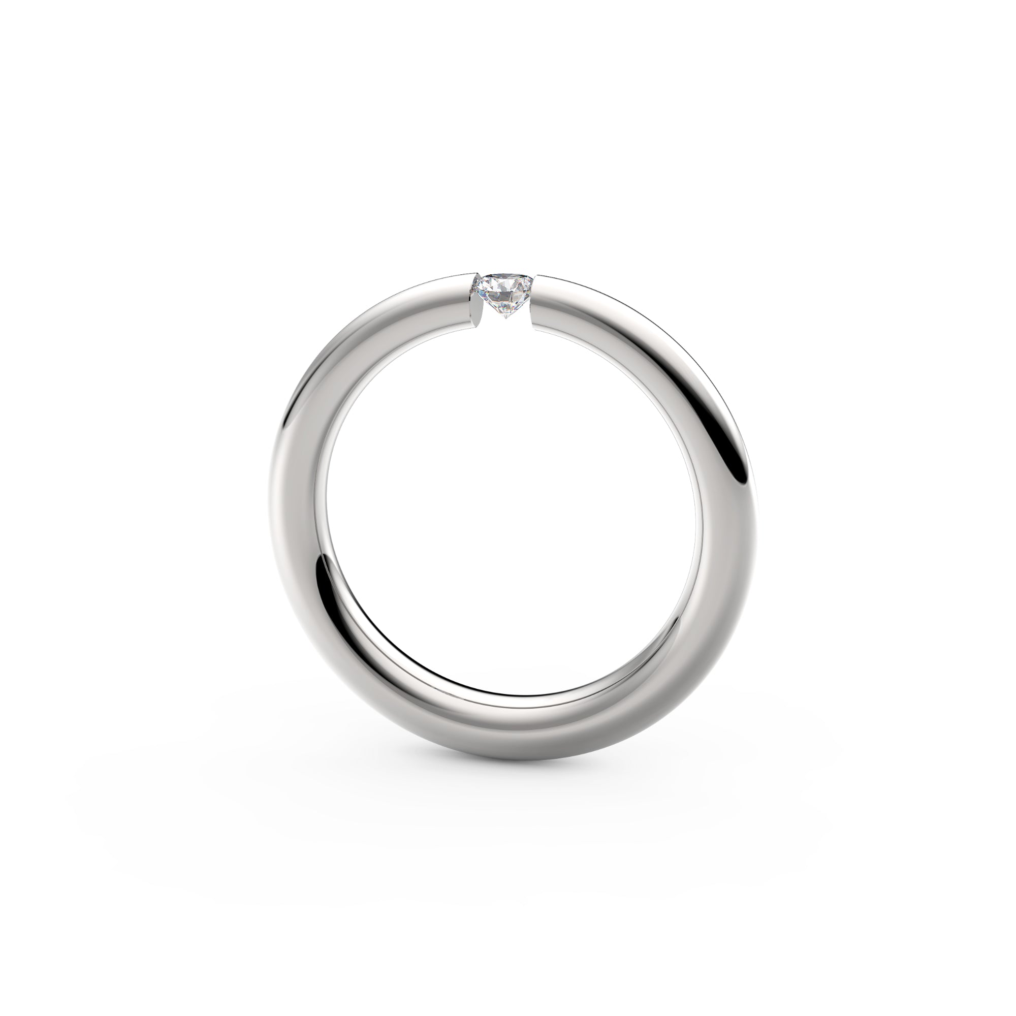 Niessing Spannring® Antares - N341983-0.12ct (12ct-fvs1-gloss-pt) aus Platin mit Diamant