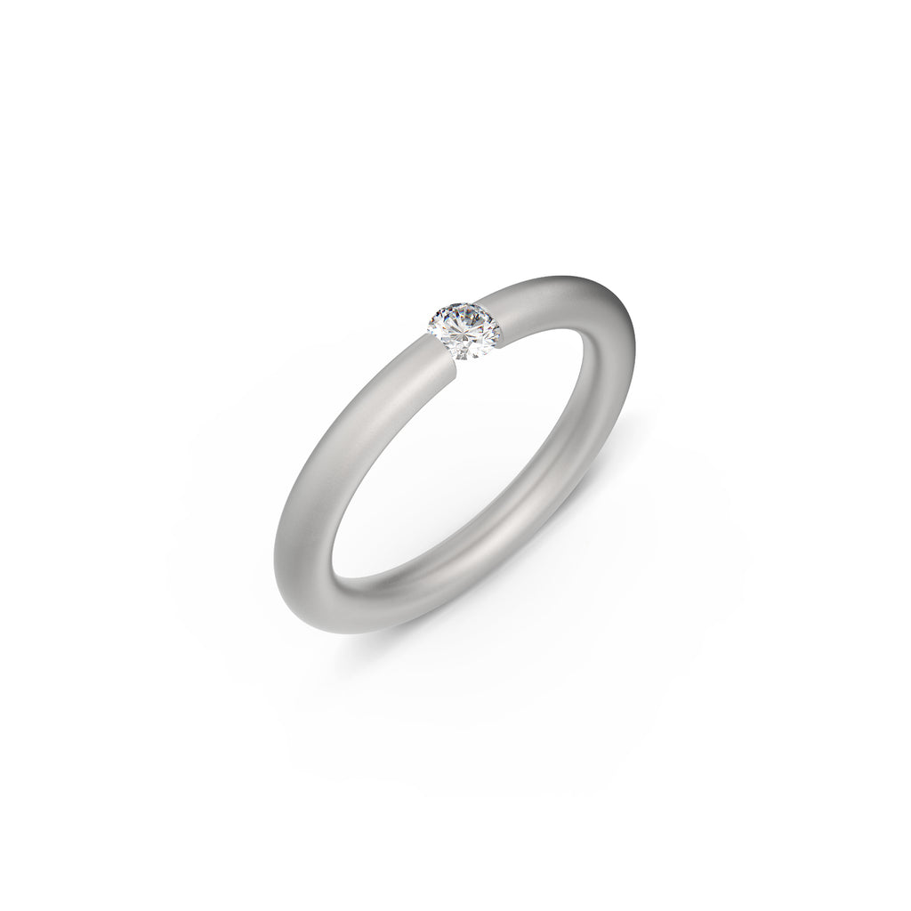 Niessing Spannring® Antares - N341983-0.12ct (12ct-fvs1-satin-pt) aus Platin mit Diamant