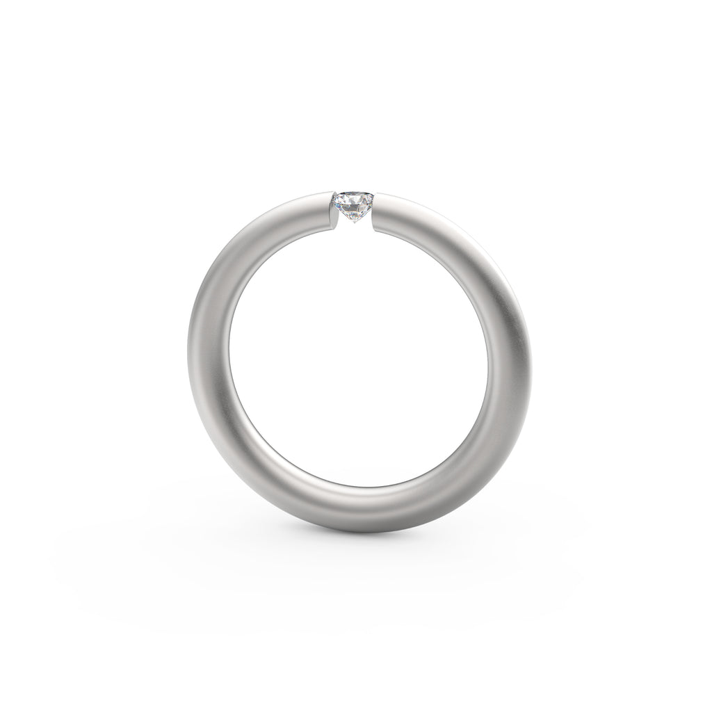 Niessing Spannring® Antares - N341983-0.12ct (12ct-fvs1-satin-pt) aus Platin mit Diamant