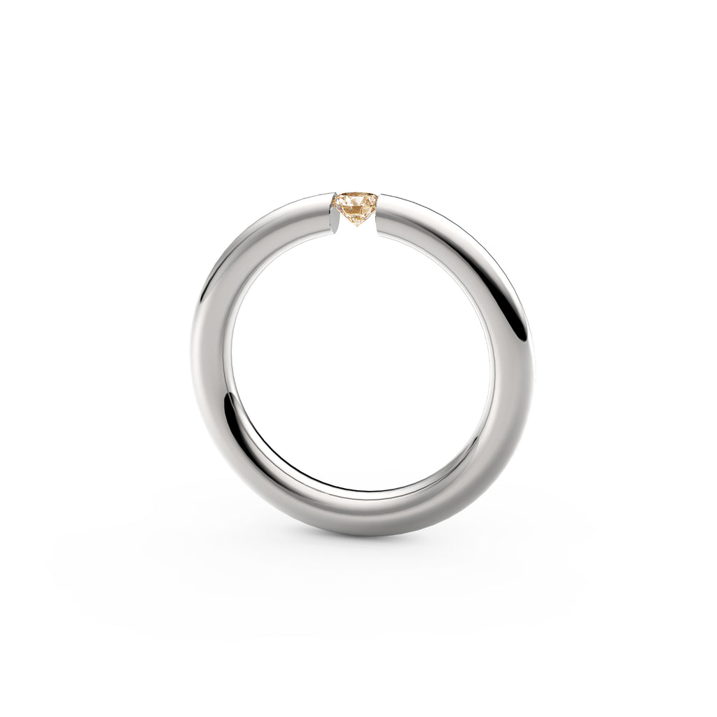 Niessing Spannring® Antares - N341983-0.16ct (16ct-cinnamon-gloss-pt) aus Platin mit Diamant