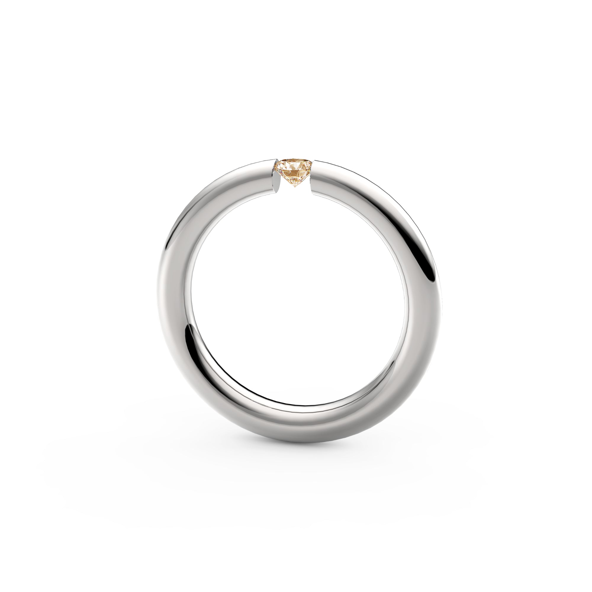 Niessing Spannring® Antares - N341983-0.16ct (16ct-cinnamon-gloss-pt) aus Platin mit Diamant