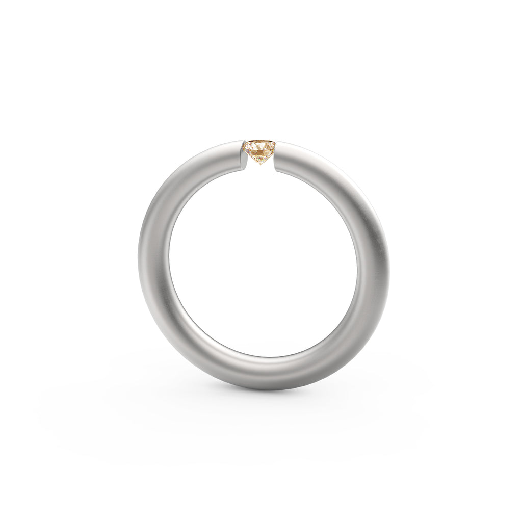 Niessing Spannring® Antares - N341983-0.16ct (16ct-cinnamon-satin-pt) aus Platin mit Diamant