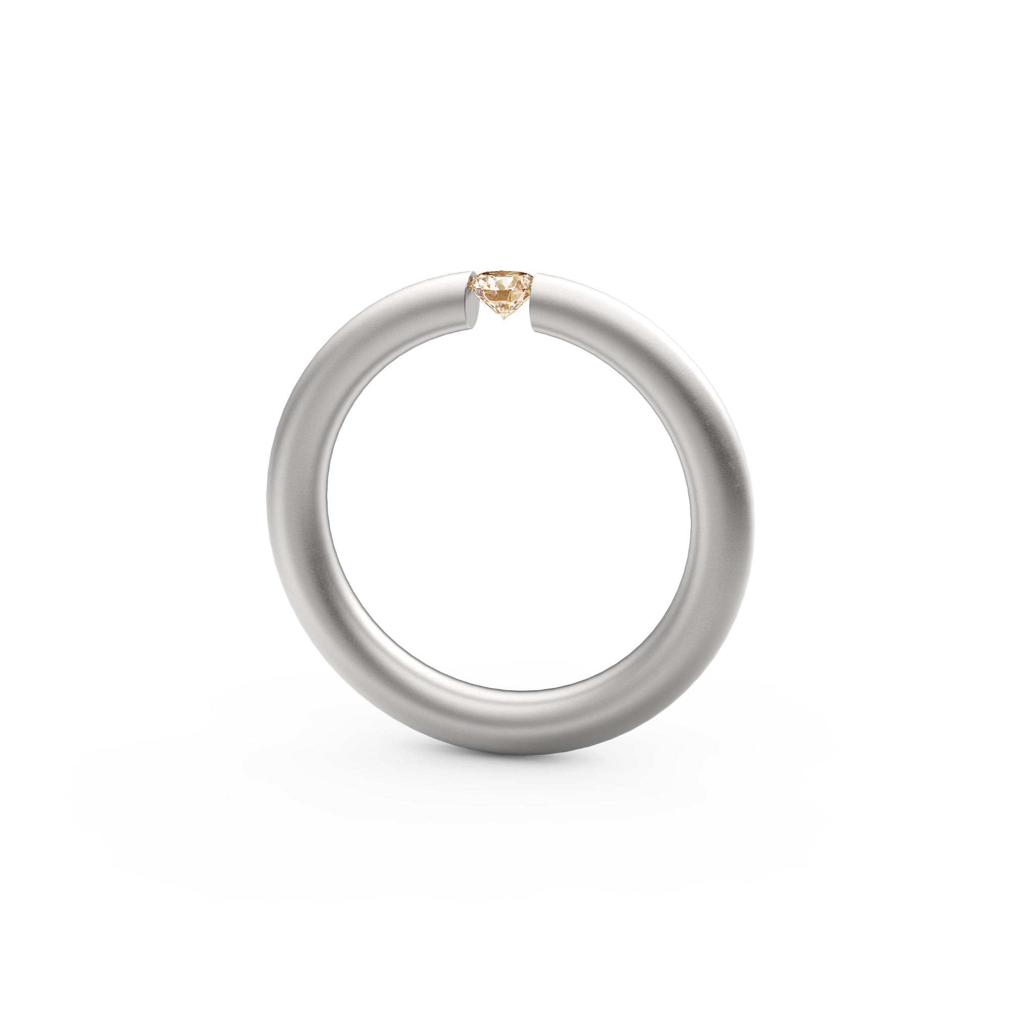 Niessing Spannring® Antares - N341983-0.16ct (16ct-cinnamon-satin-pt) aus Platin mit Diamant