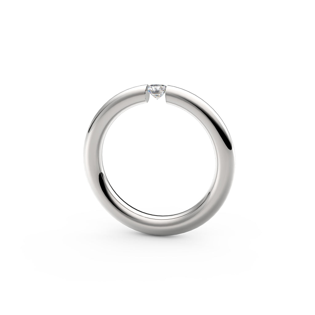 Niessing Spannring® Antares - N341983-0.16ct (16ct-fvs1-gloss-pt) aus Platin mit Diamant