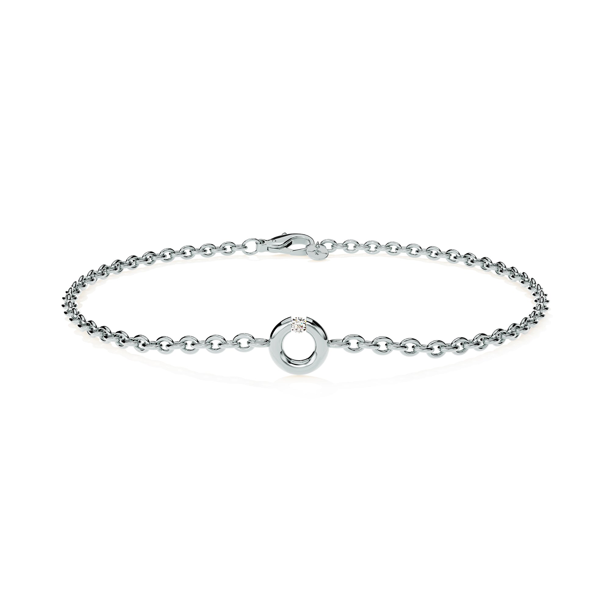 Niessing Spannring® Armband - N412924-180mm-0.03ct (03ct-pt) aus Platin mit Diamant