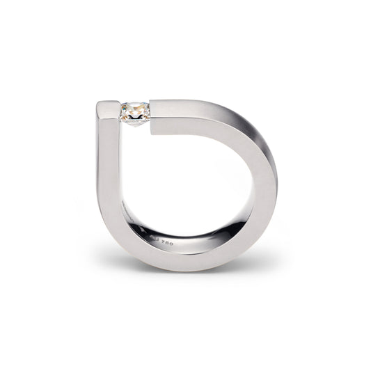 Niessing Spannring® Bauhaus (N351920-pt) aus Platin mit Diamant