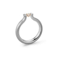 Niessing Spannring® Heaven - N371994-3.3mm-0.25ct (25ct-cinnamon-satin-pt) aus Platin mit Diamant