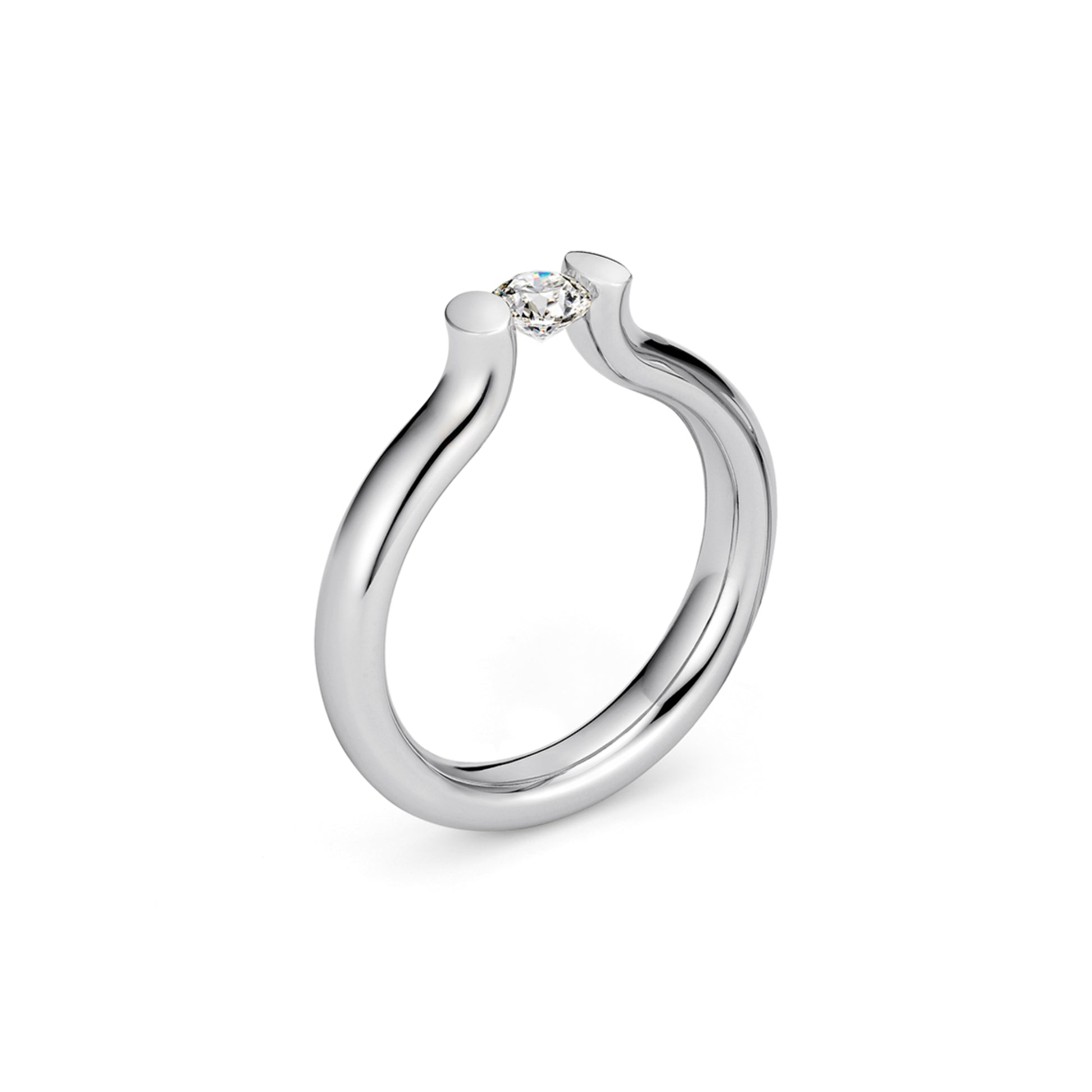 Spannring® Heaven , Platin • Diamant von Niessing (N371994-3.3mm-0.25ct-fvs1-gloss-pt)